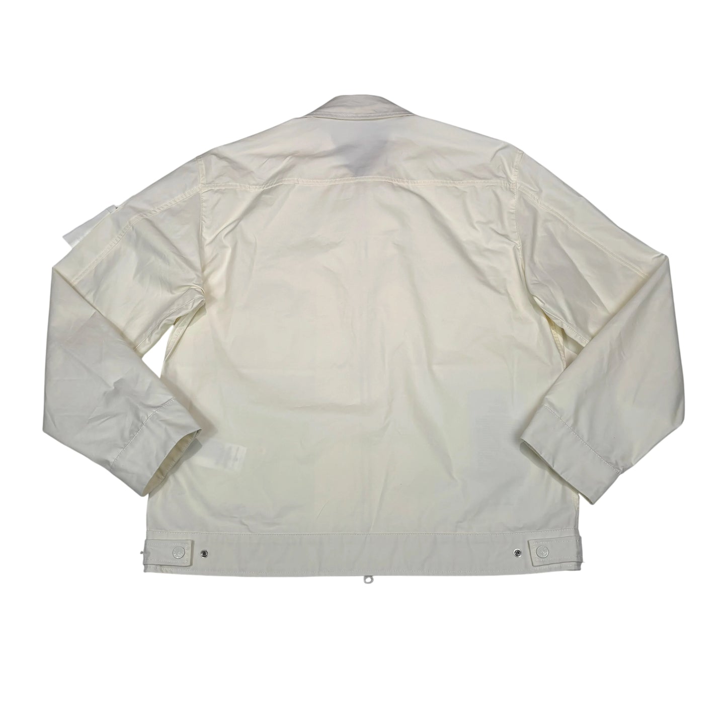 Stone Island White Ghost Badge Collared Overshirt Jacket