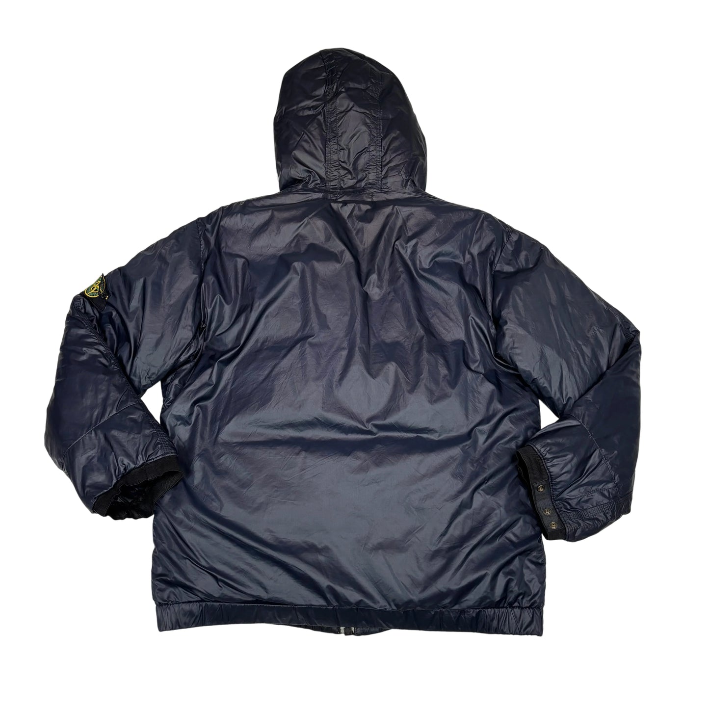 Stone Island Navy Mesh Badge Goose Down Puffer Jacket
