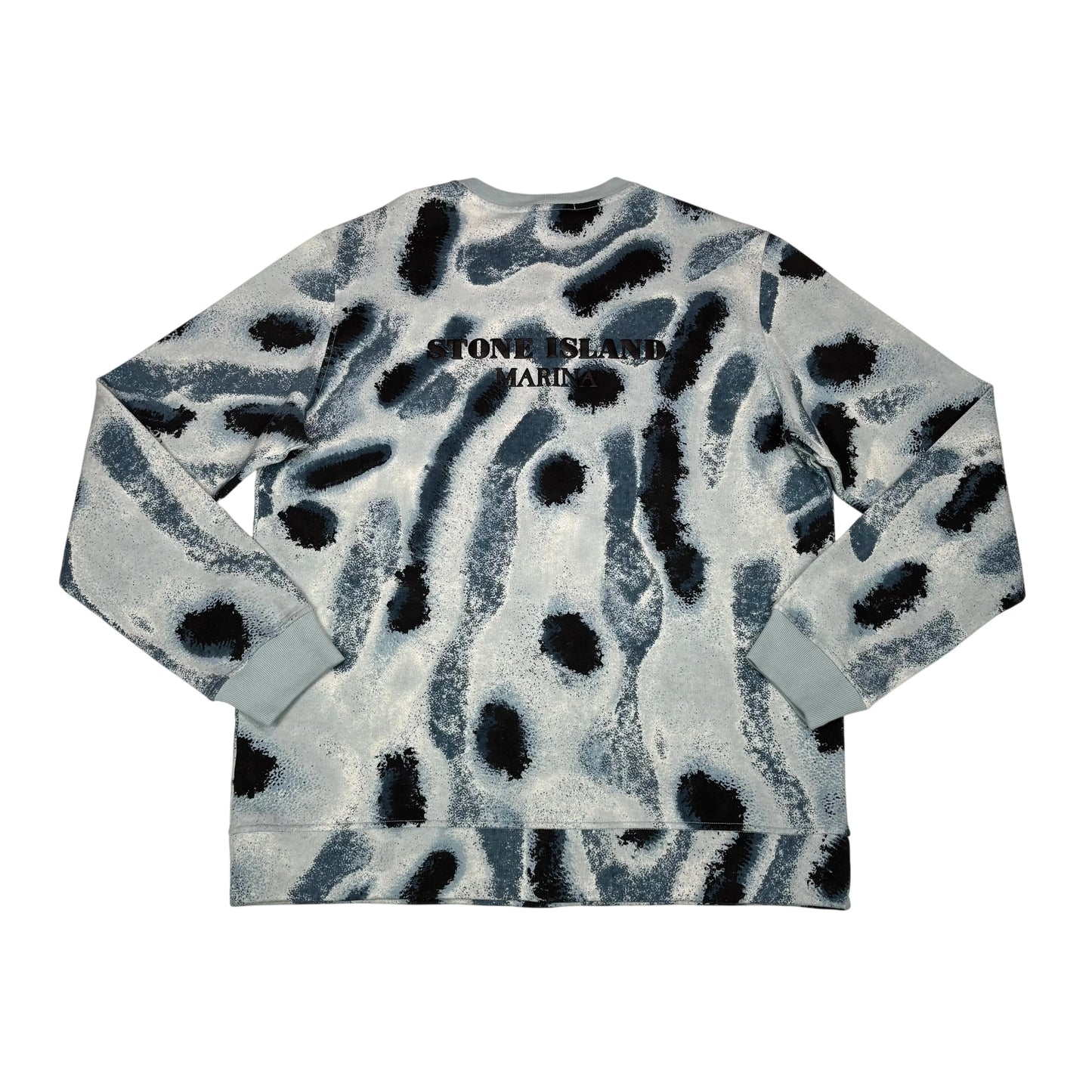 Stone Island White Marina Logo Embroidery Crewneck Jumper