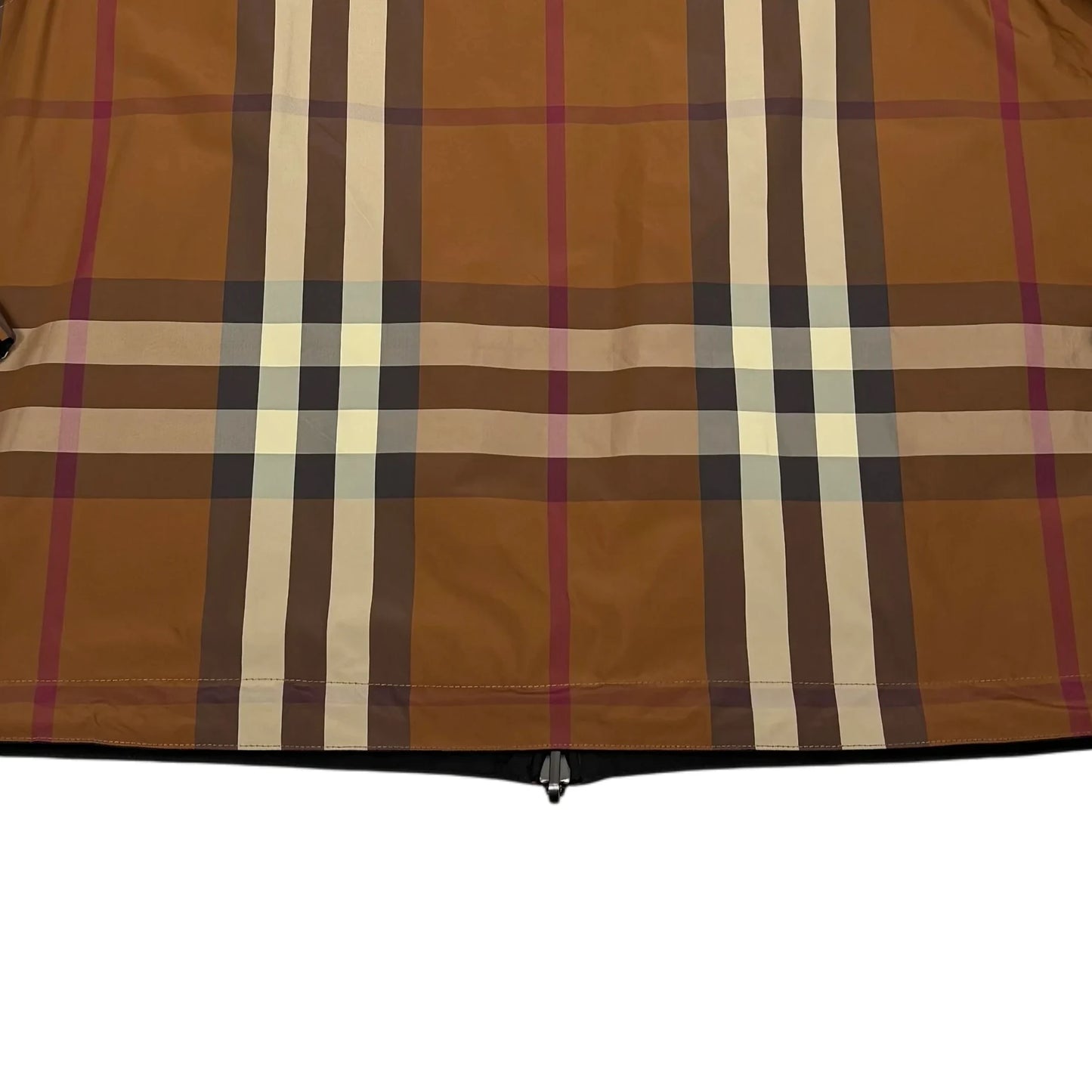 Burberry Black with Reverseable Check Water Resistant Hooded Jacket