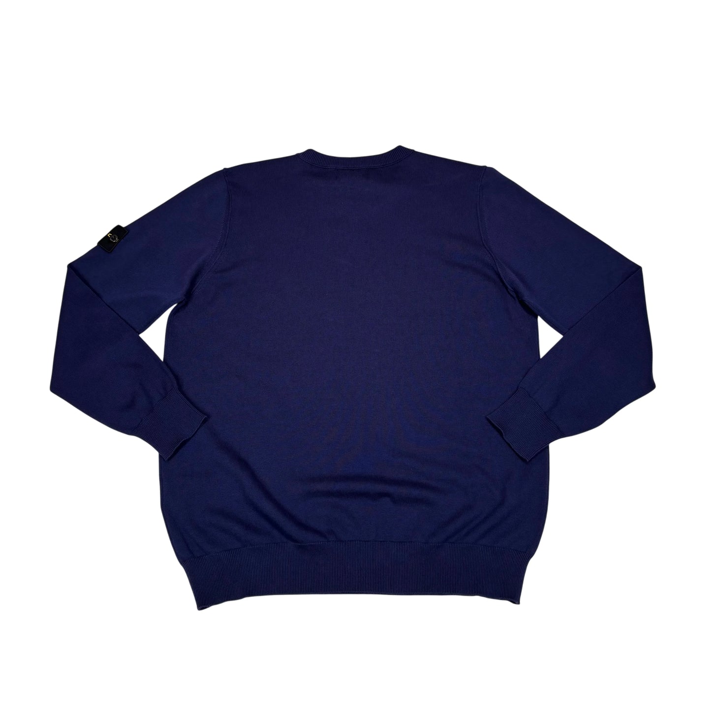 Stone Island Navy Blue Lightweight Compass Patch Crewneck Jumper
