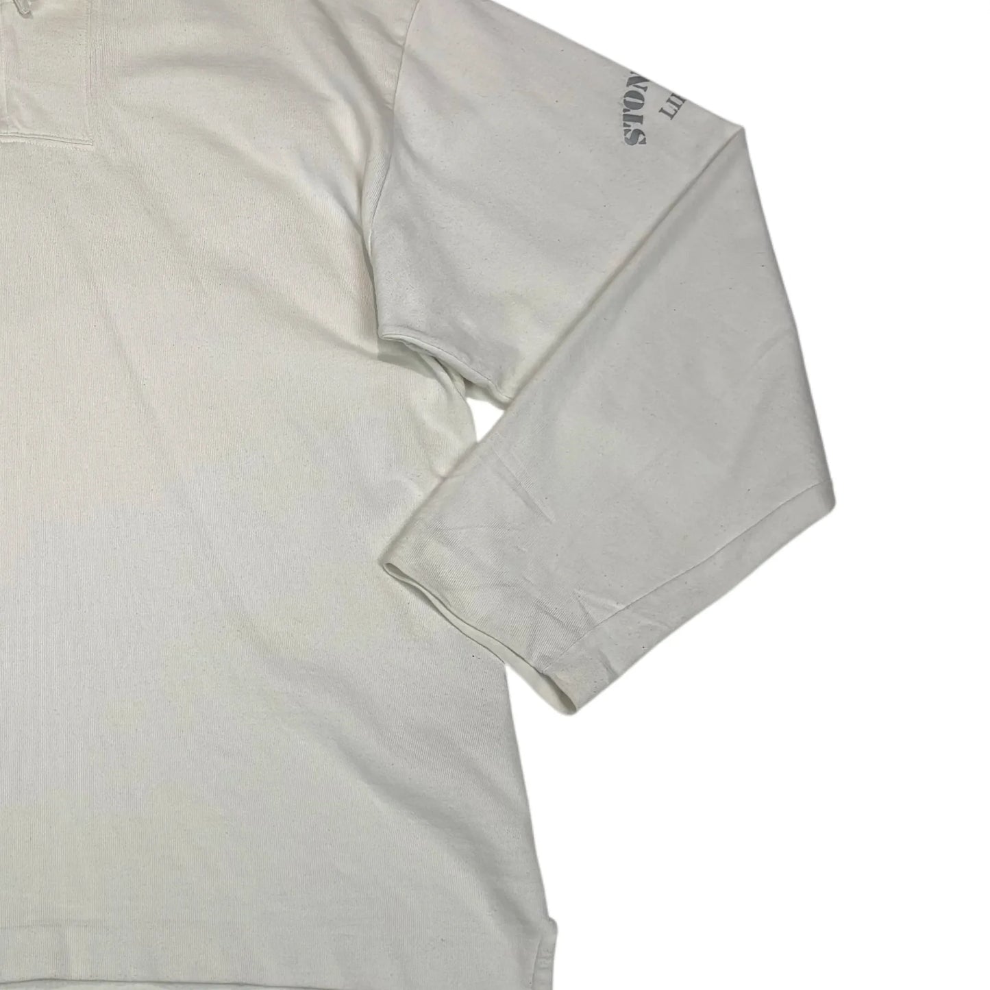 Stone Island White Pullover Life Safer Quarter Zip Jumper