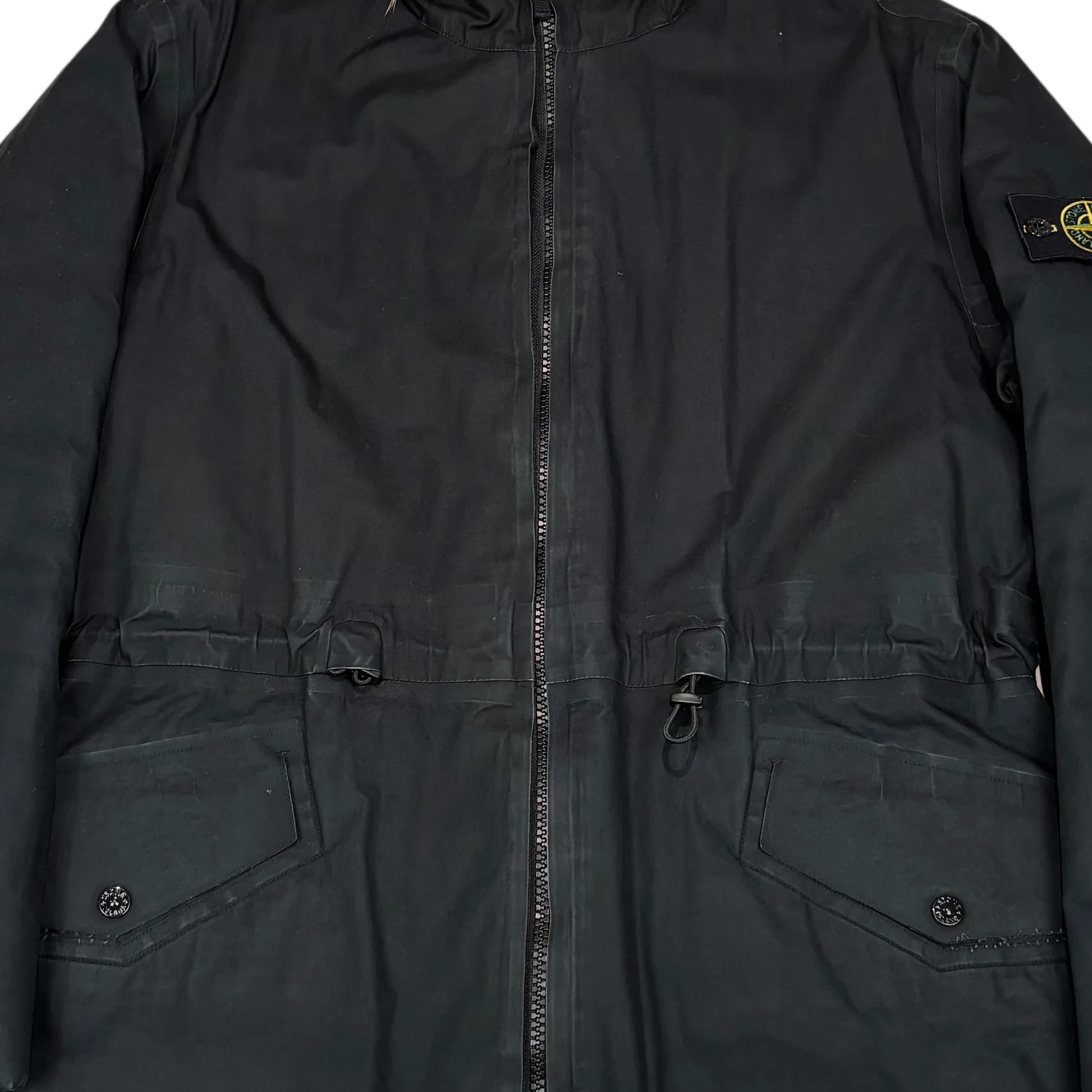 Stone Island Black Water Repellant Supima Parka Jacket