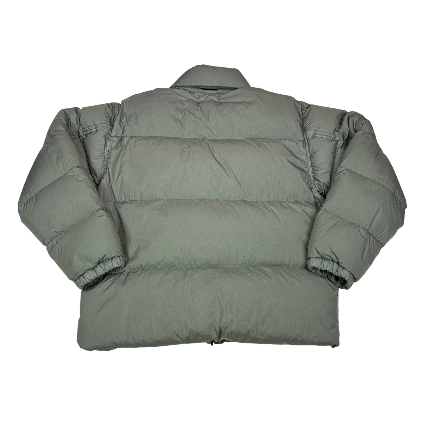 Stone Island Green Garment Dyed Crinkle Reps R-NY Down Jacket