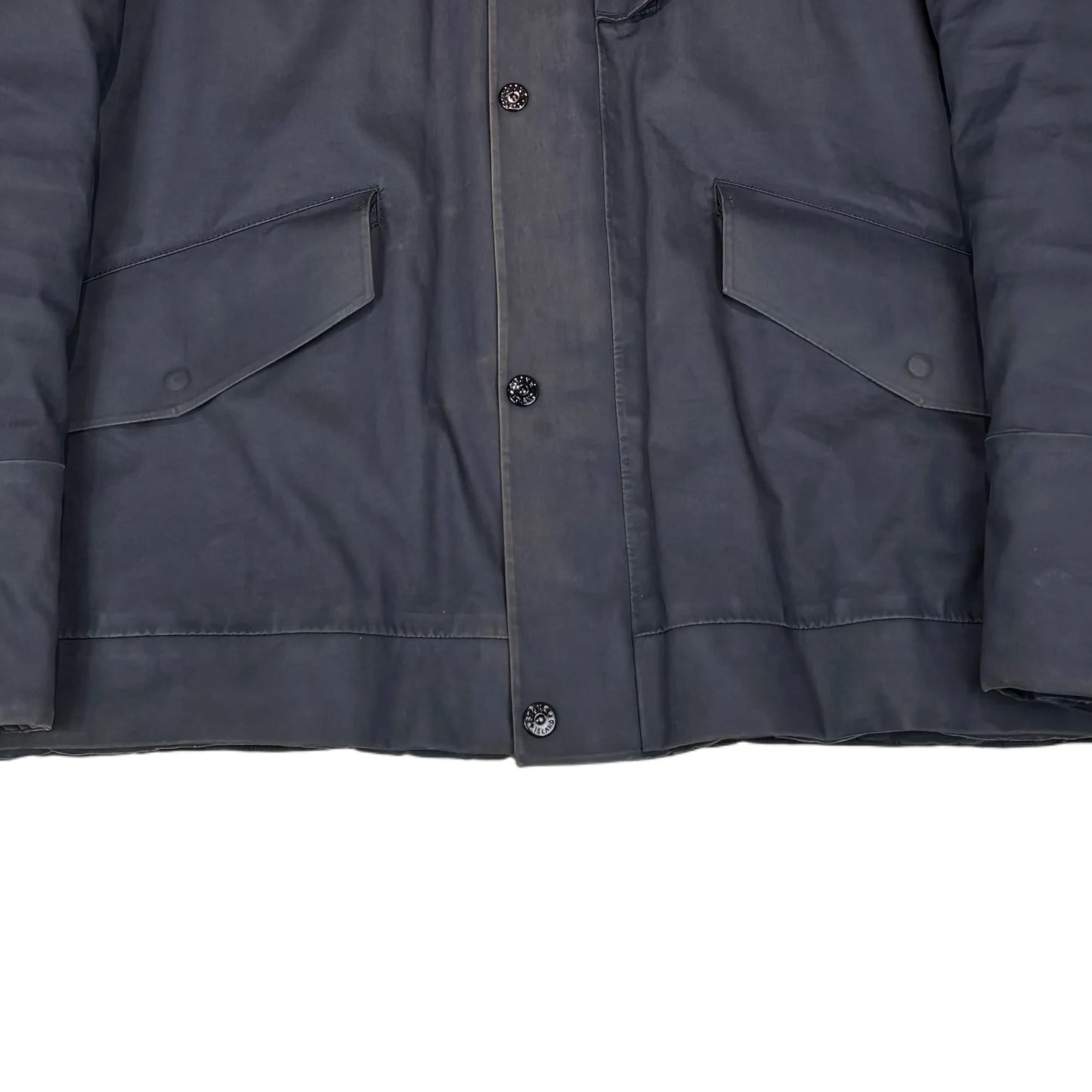 Stone Island Navy 3L Performance Cotton with Primaloft Insulation Technology Parka Jacket