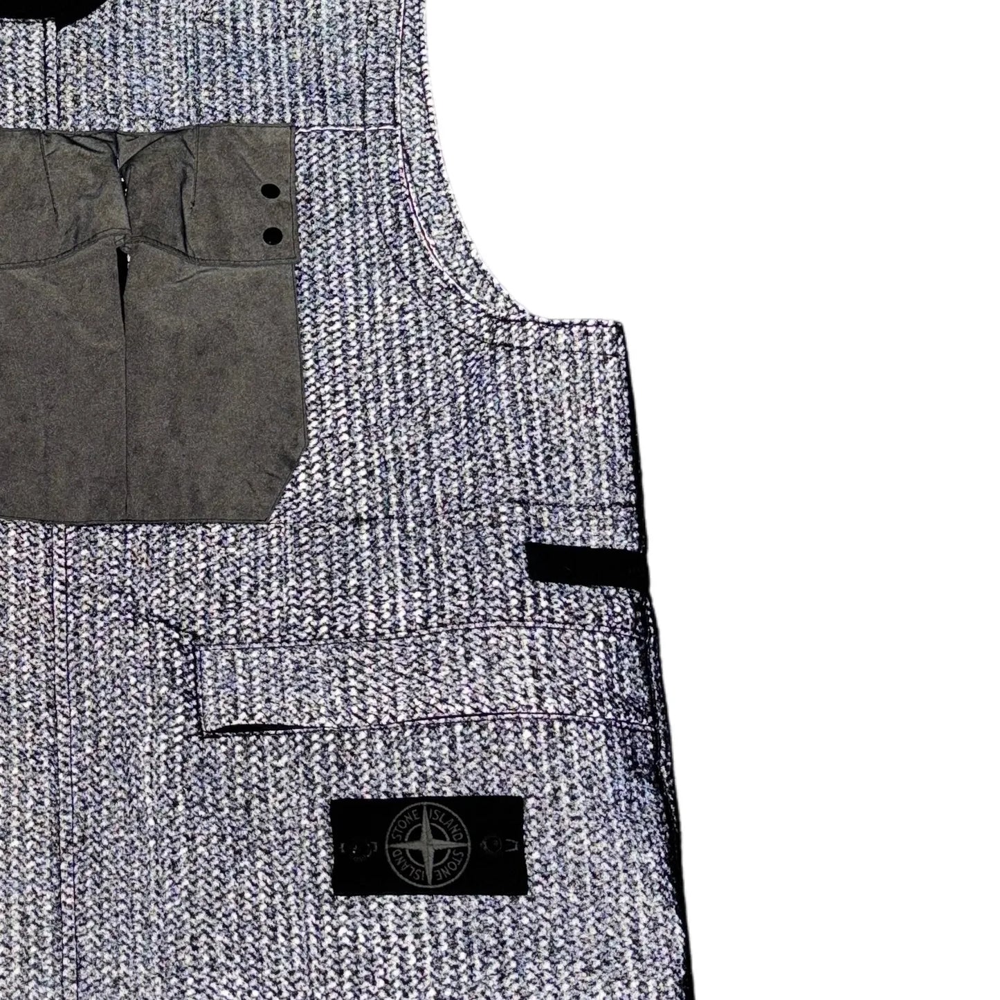Stone Island Black Reflective Needle Punched Utility Gilet
