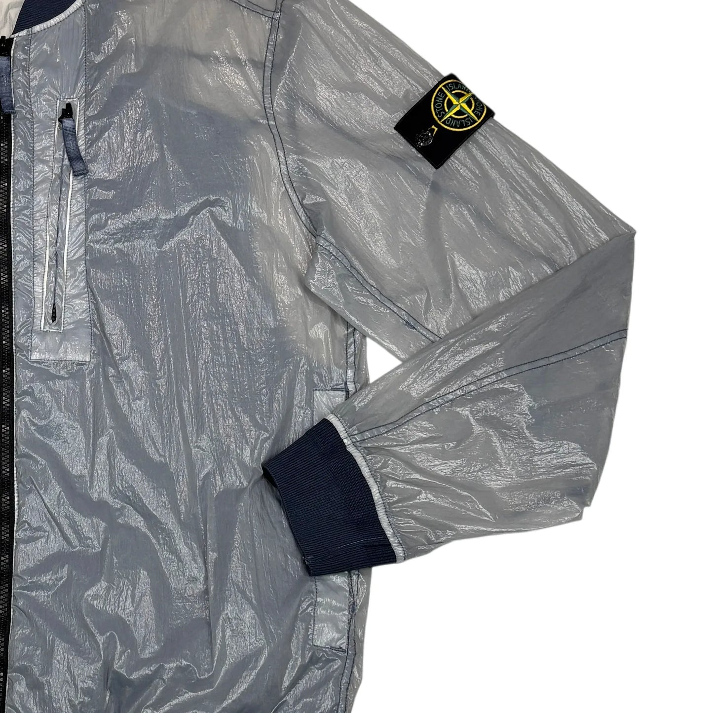 Stone Island Gray Lightweight Lucido-TC Bomber Jacket