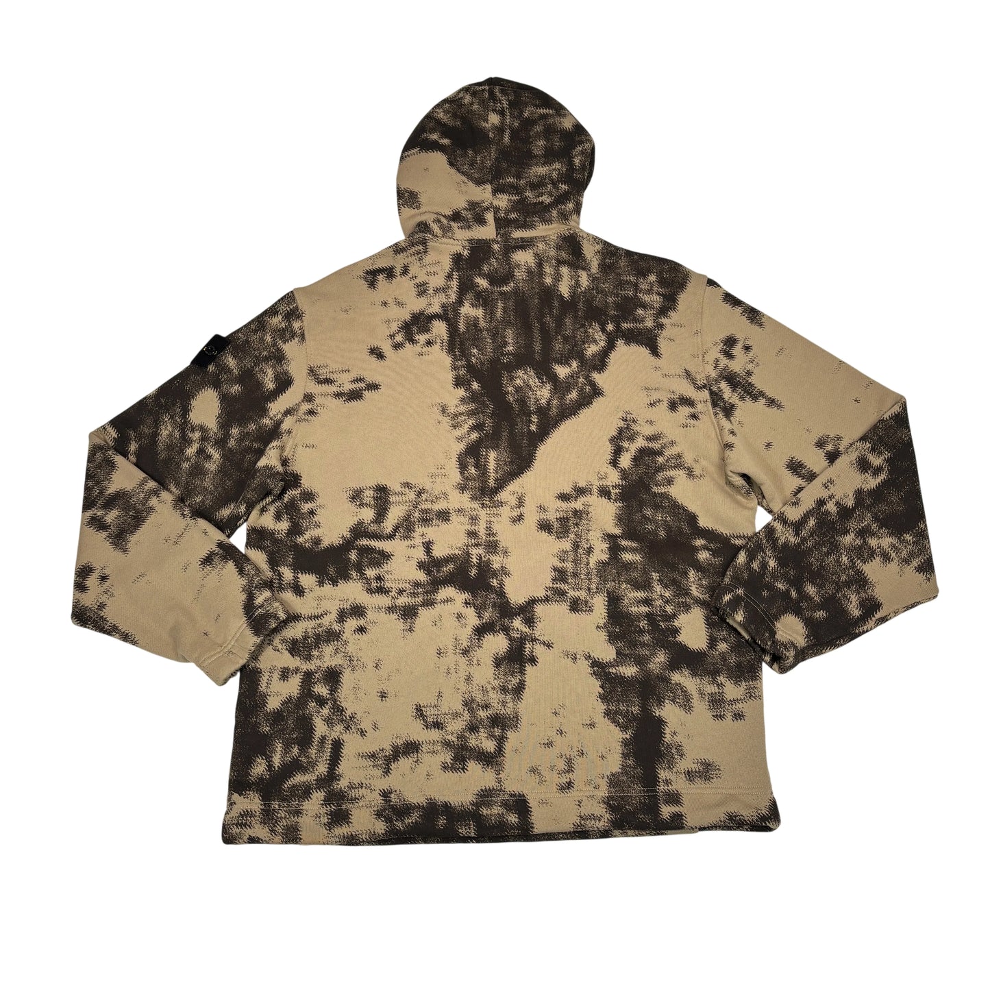 Stone Island Beige Ice Mapping Camo Hoodie