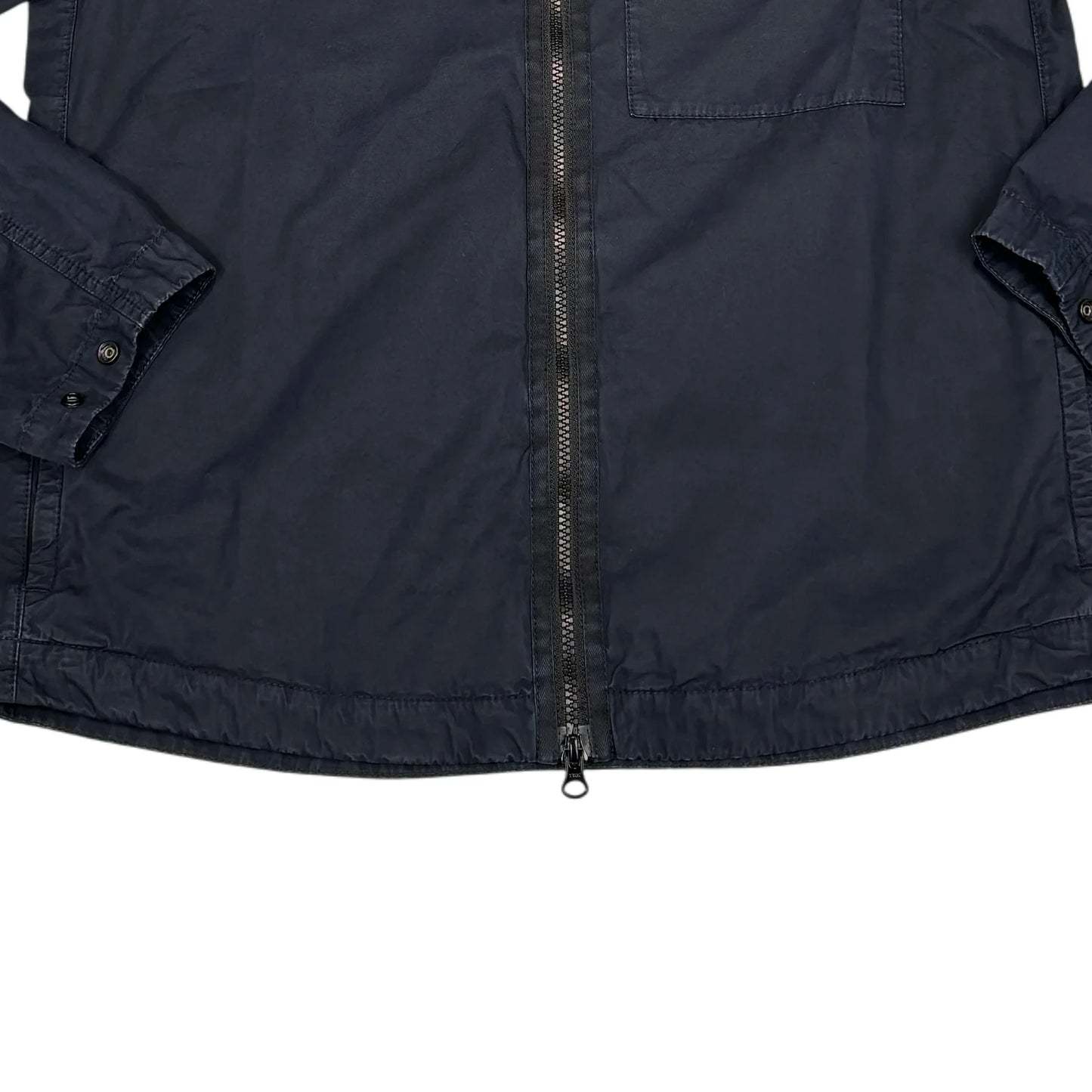 Stone Island Navy Blue Compass Patch with Removable Hooded Jacket