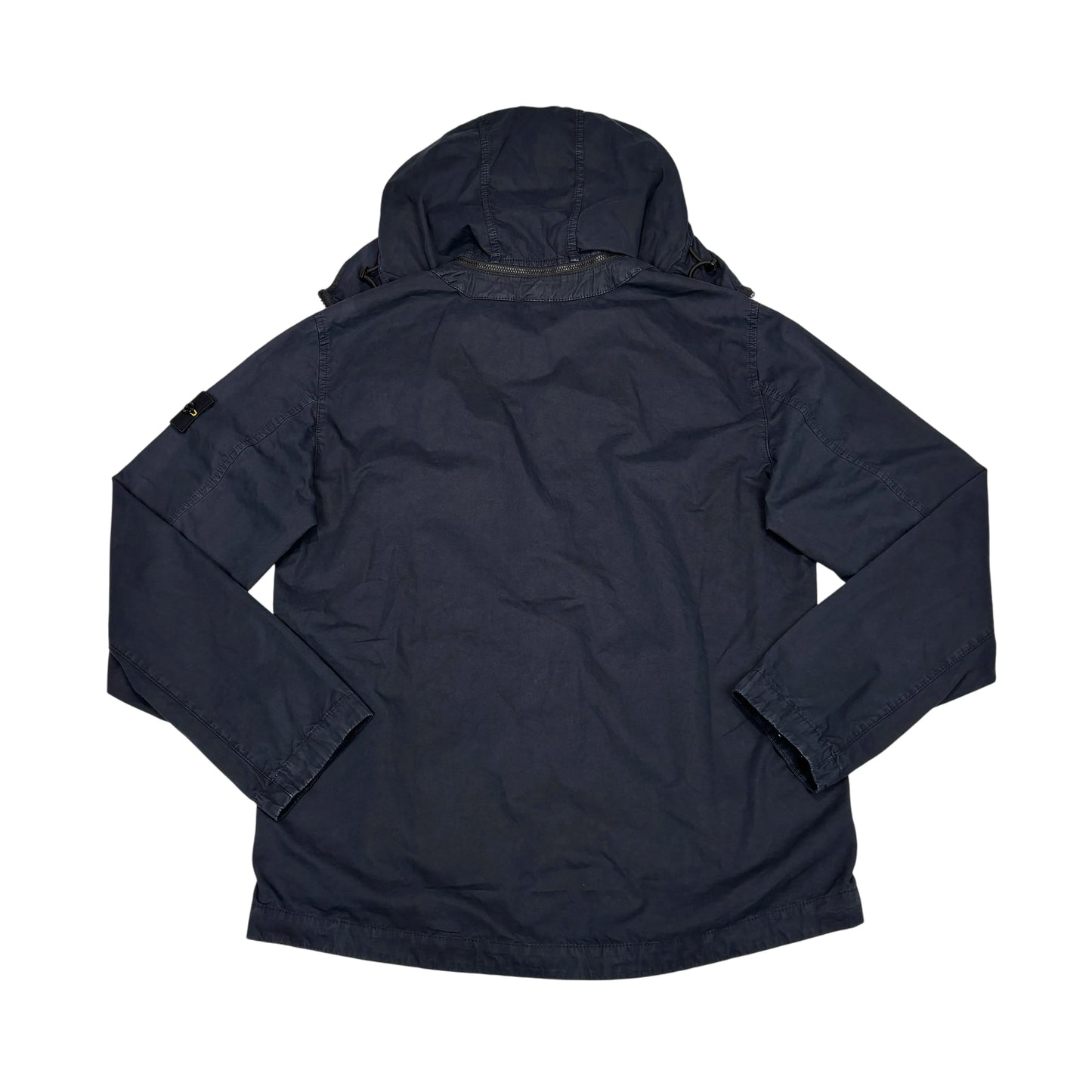 Stone Island Navy Blue Compass Patch with Removable Hooded Jacket