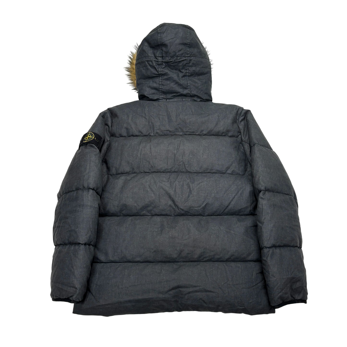 Stone Island Gray Lino Resinato Down-TC Puffer Jacket