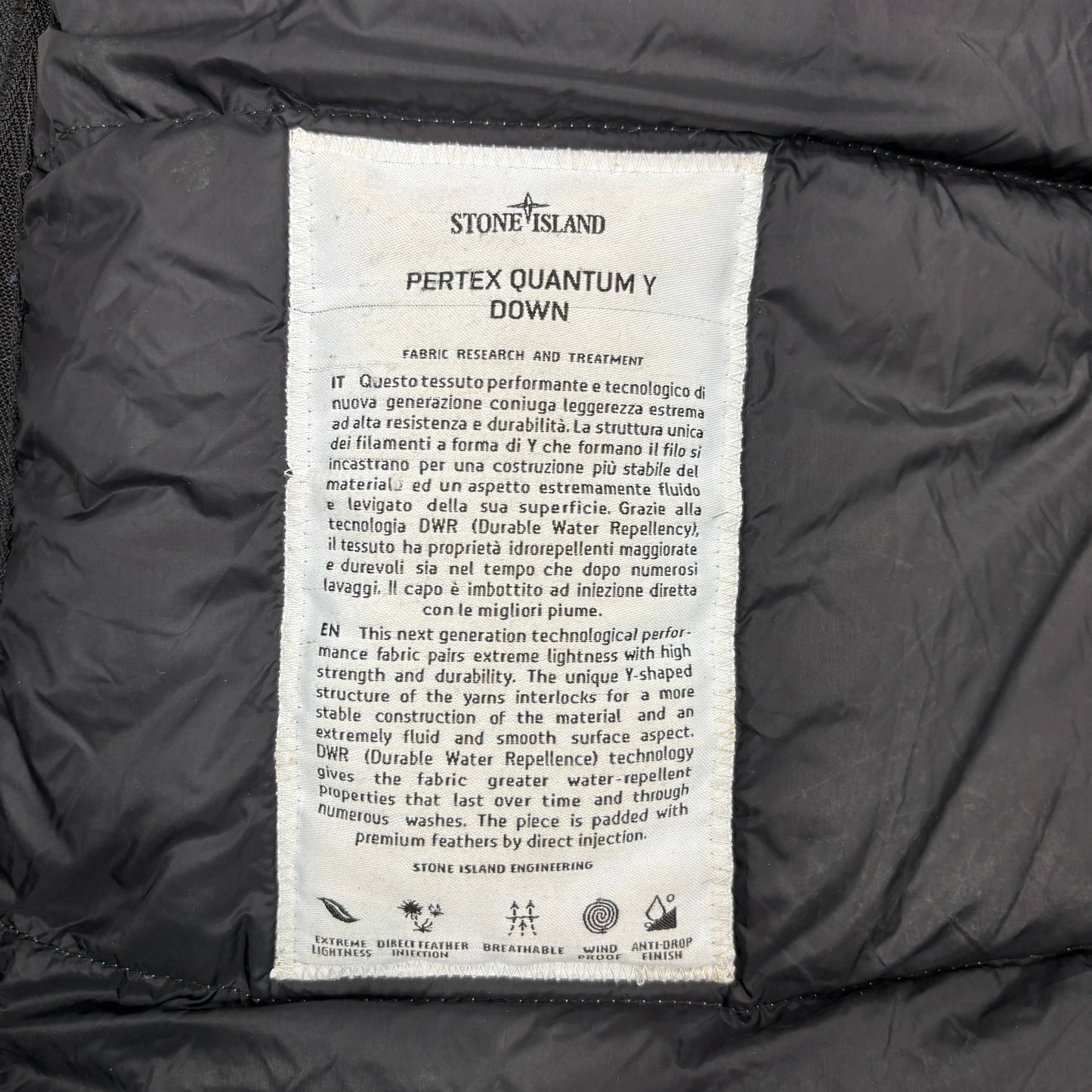 Stone Island Blue Pertex Quantum Y Down Parka Jacket