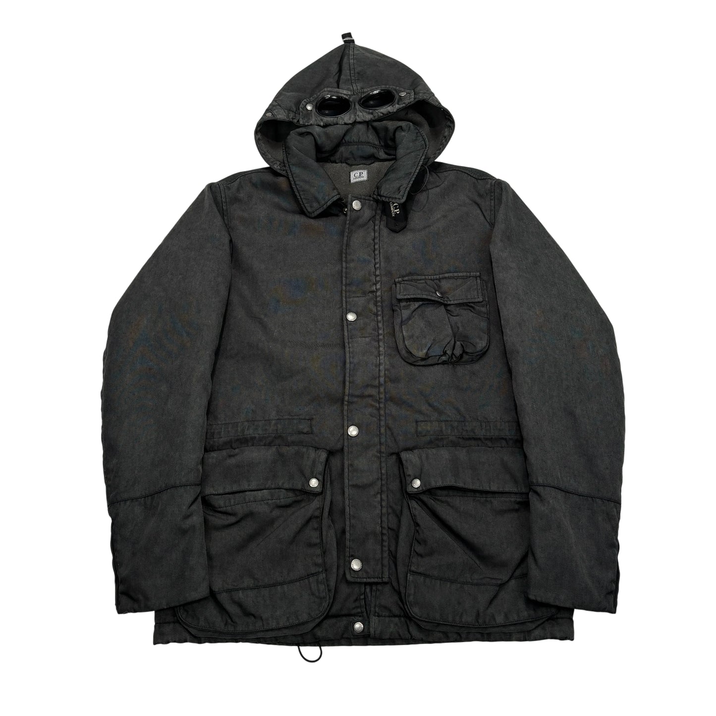 Cp Company Grey Double Goggle Frosted Jacket