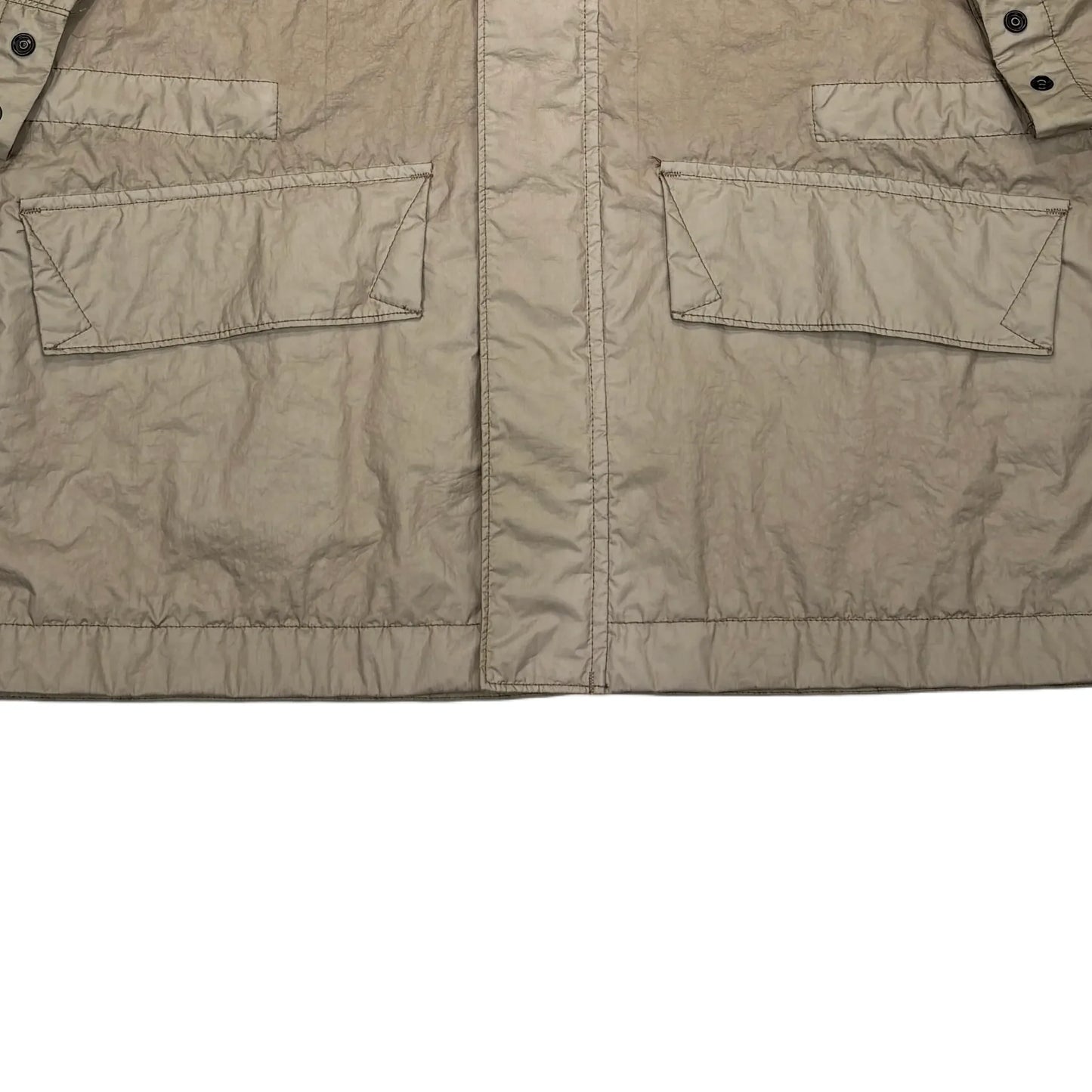 Stone Island Beige Membrana 3L TC with Hidden Hood Compass Patch Jacket