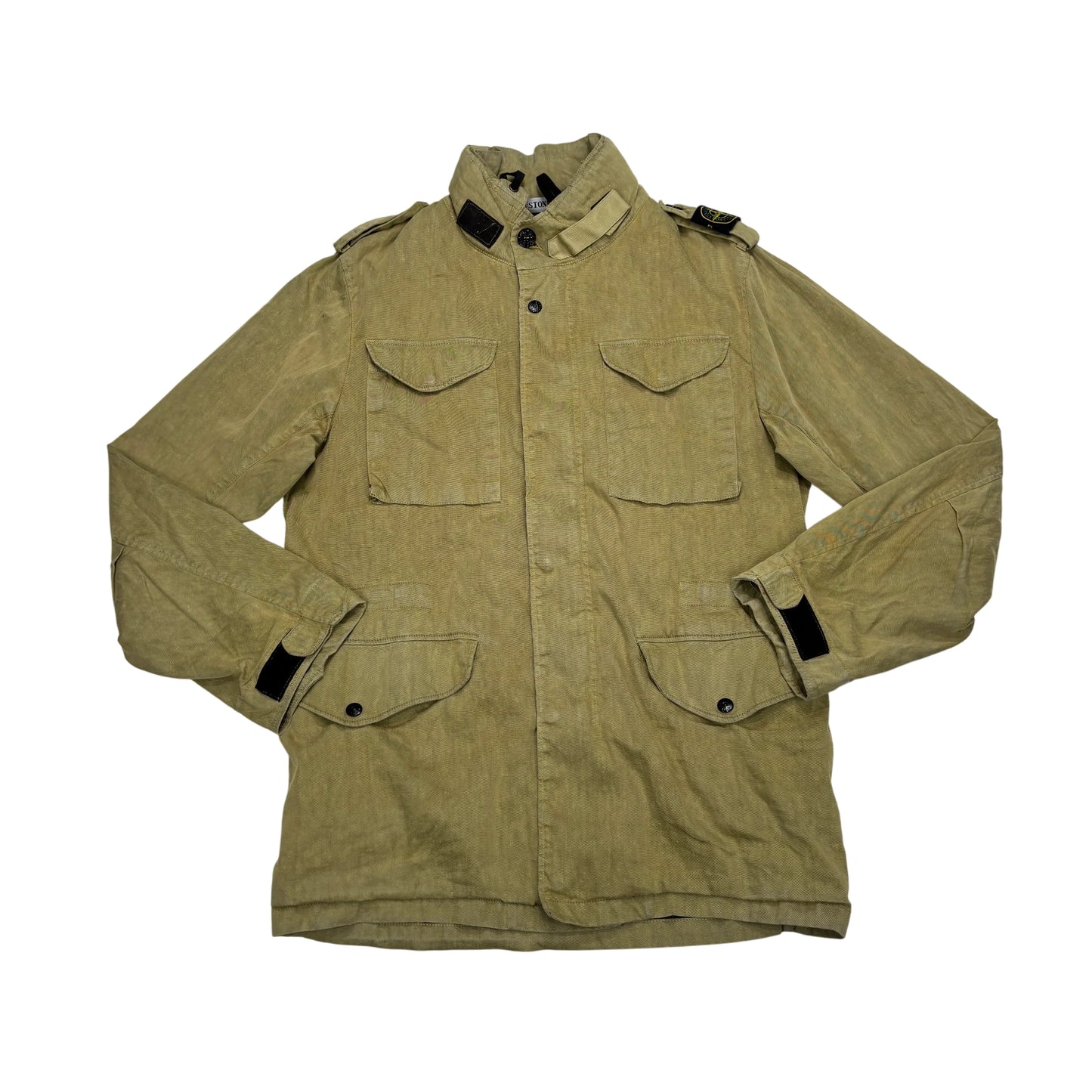 Stone Island Beige Shoulder Compass Patch Jacket