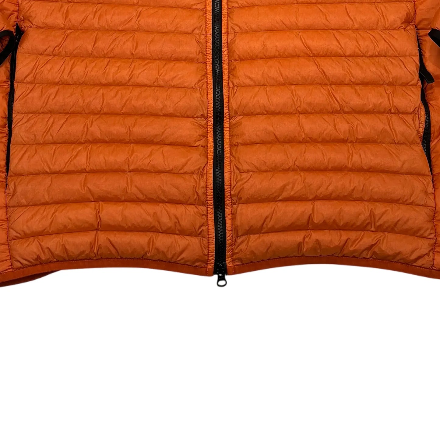 Stone Island Orange Loom Woven Chambers R-Nylon Down-TC Hoodless Down HoodlessJacket