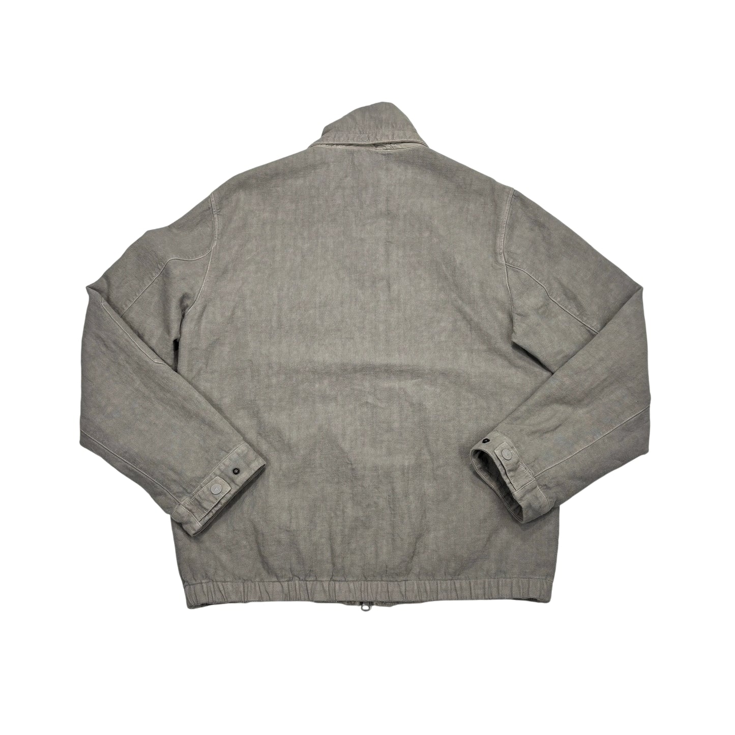 Stone Island Grey Compass Patch Bonded Linen Ghost Piece Jacket
