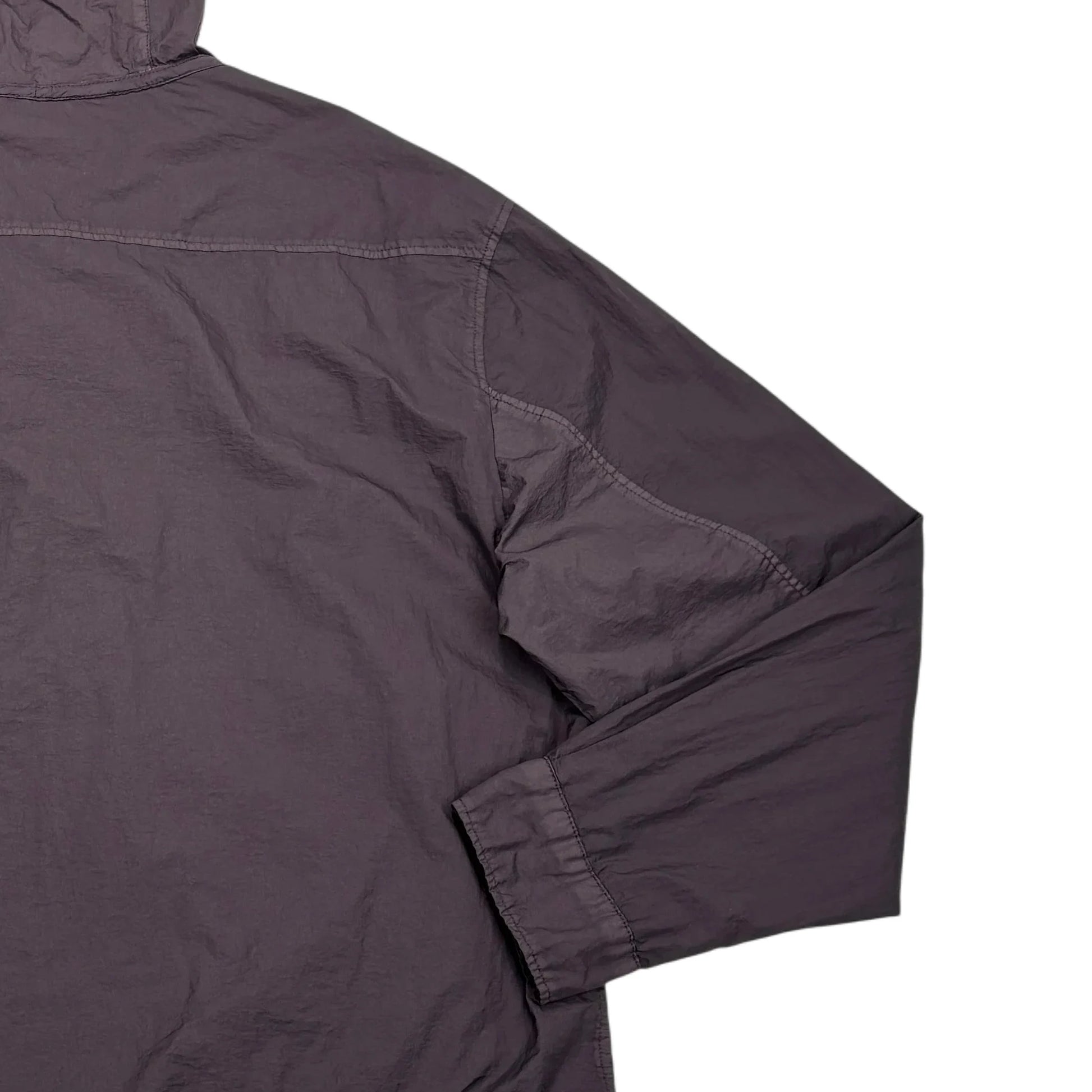 Cp Company Purple Hooded Quarter Zip Jacket