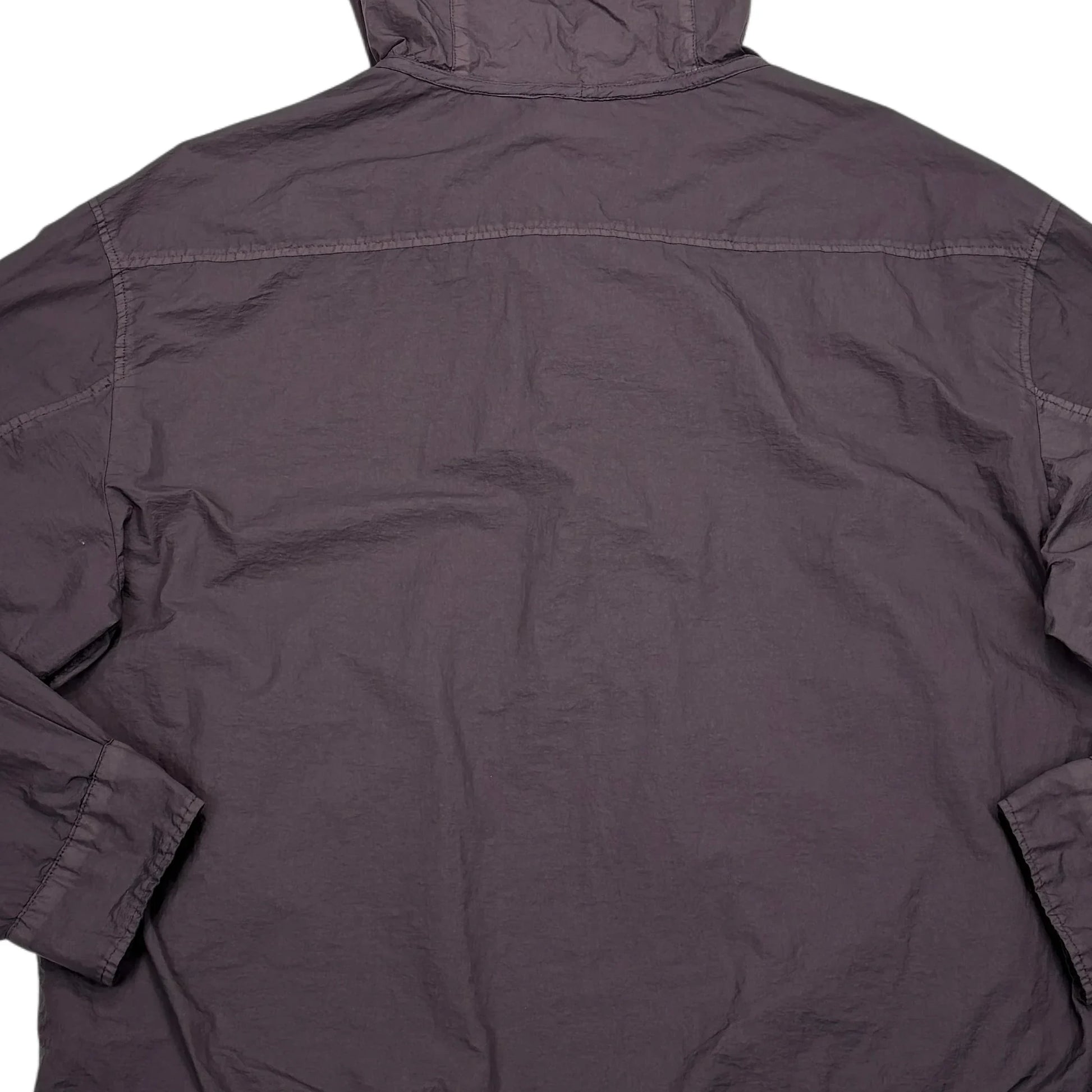 Cp Company Purple Hooded Quarter Zip Jacket