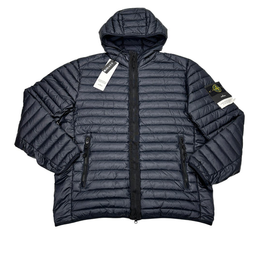 Stone Island Navy Blue Loom Woven Chambers R-Nylon Down-TC Puffer Jacket