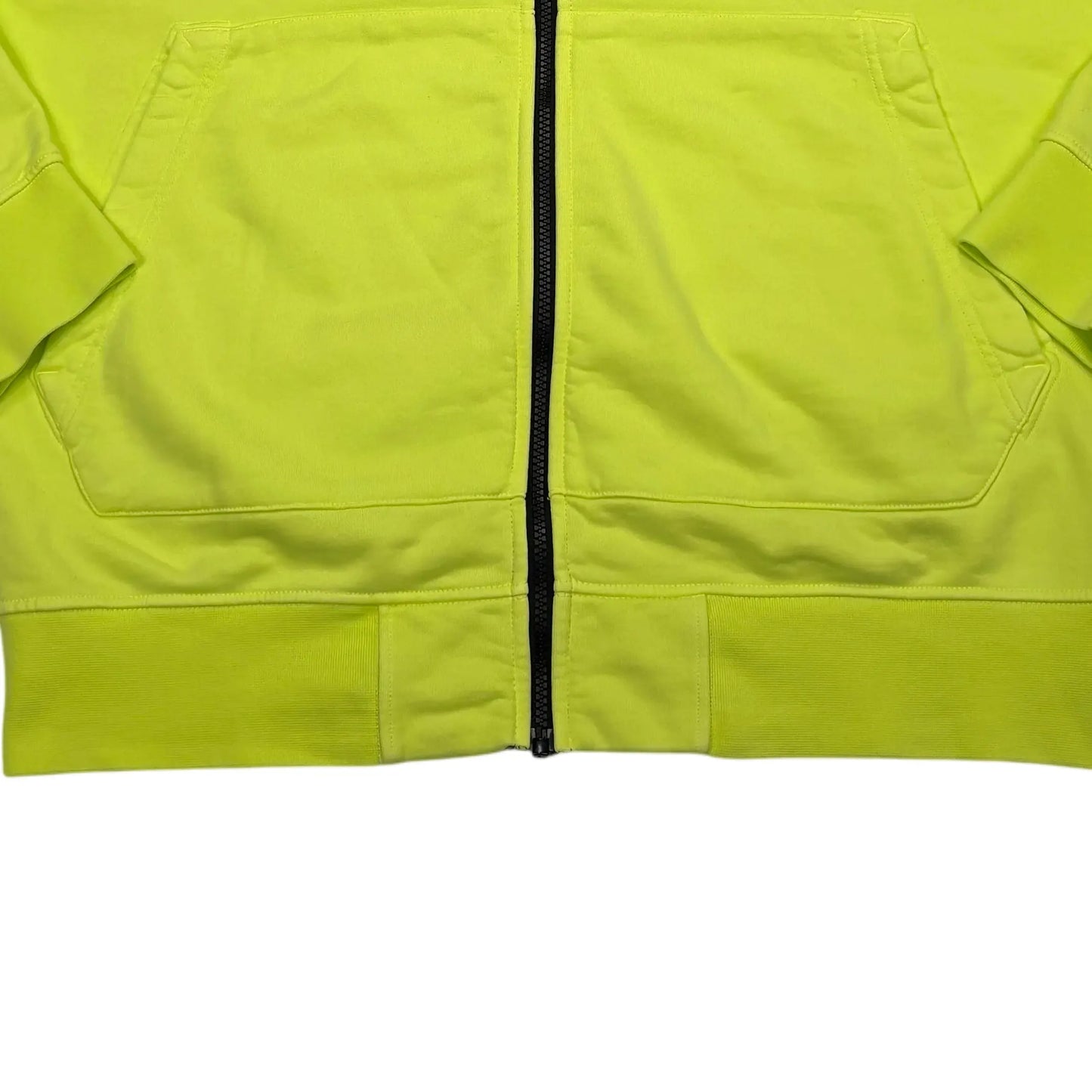 Stone Island Yellow Compass Patch Zip-up Hoodie