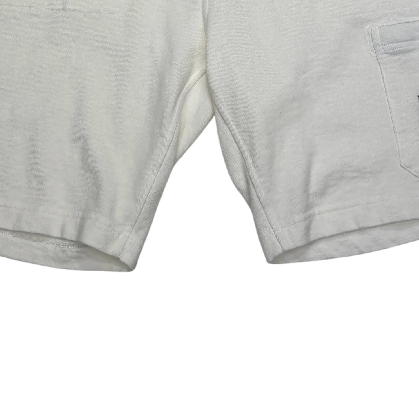 Stone Island White Compass Patch Cotton Shorts