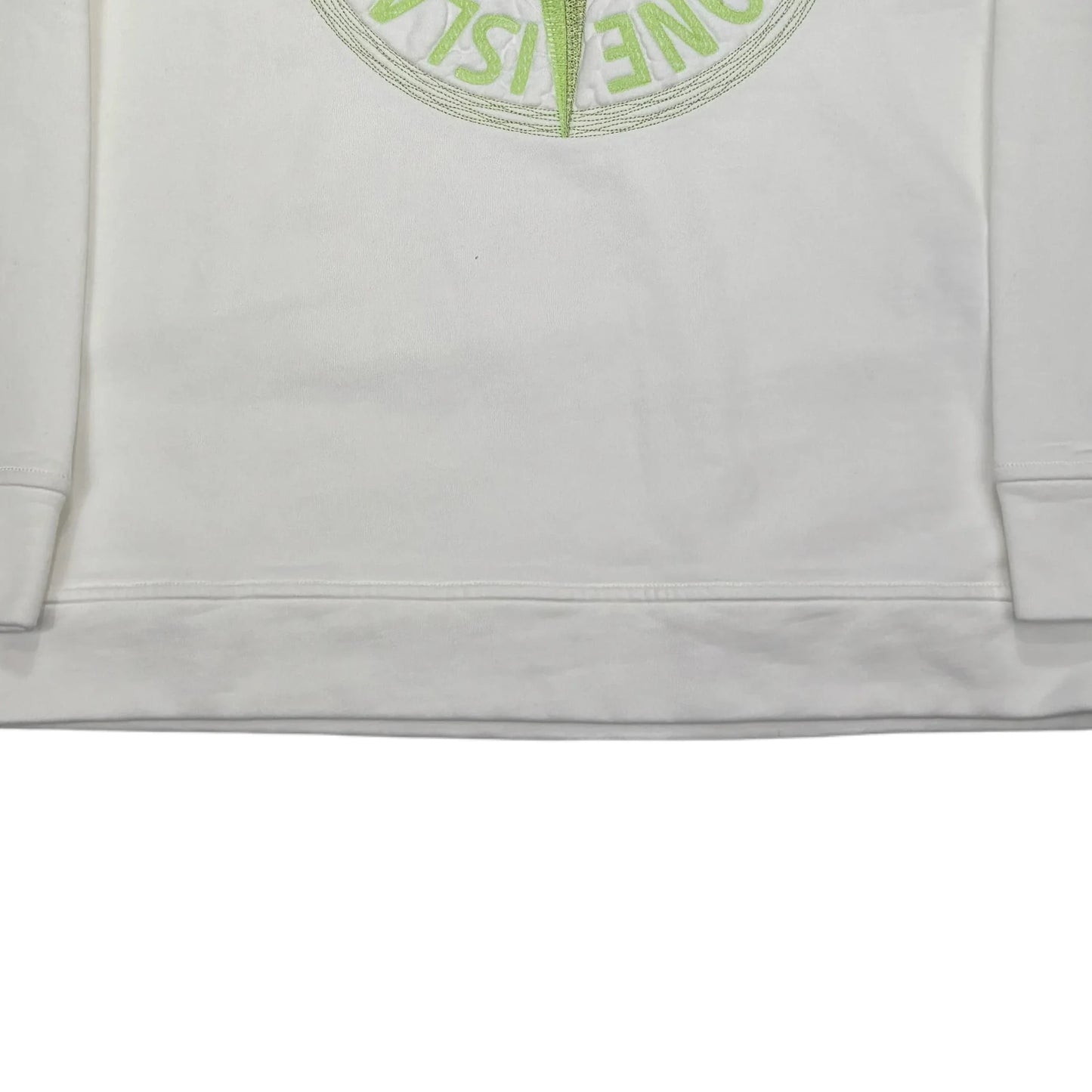Stone Island White Logo Embroidery Crewneck Jumper