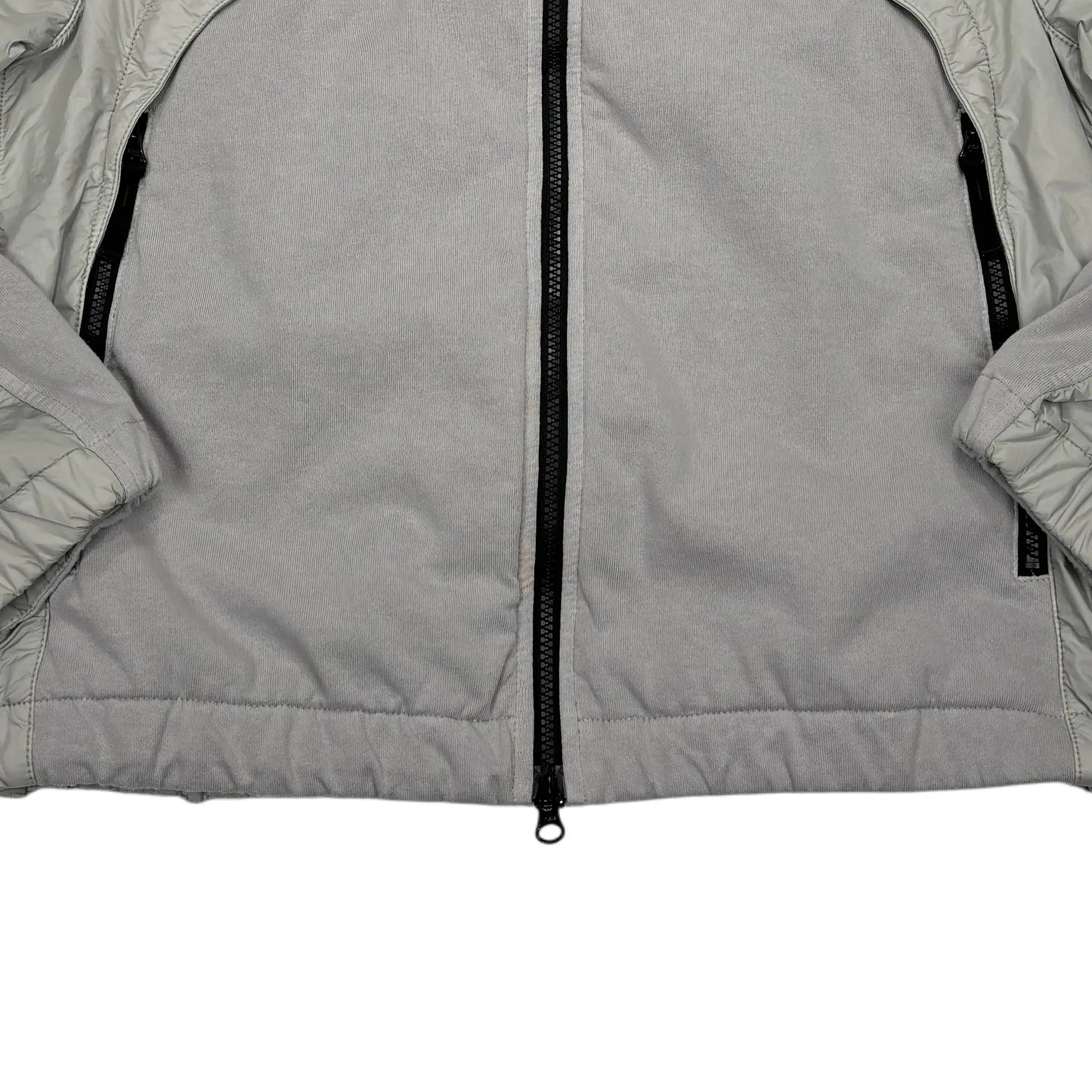 Stone Island Grey Garment Dyed Crinkle Reps NY Jersey 250 Hooded Jacket