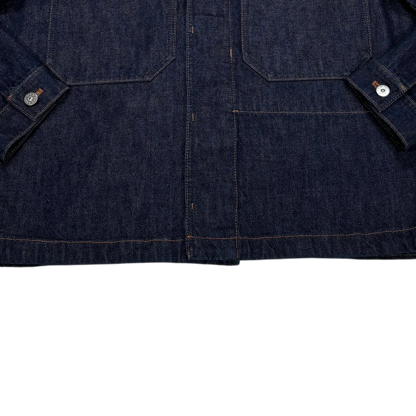 Stone Island Blue Indigo Denim-Rinsed Jacket