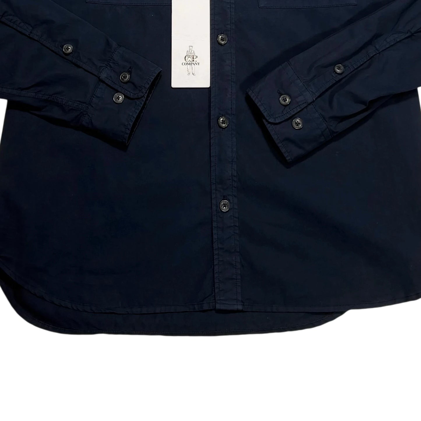 CP Company Navy Long-sleeve Button-up Single Goggle Shirt