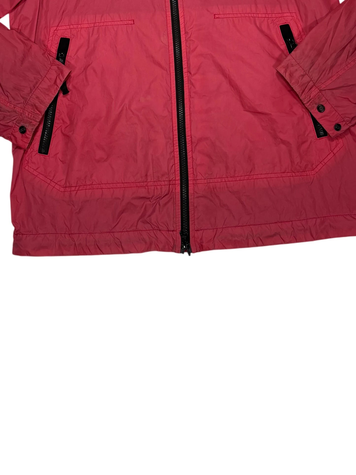 Stone Island Pink Garment Dyed Crinkle Reps Hooded Jacket