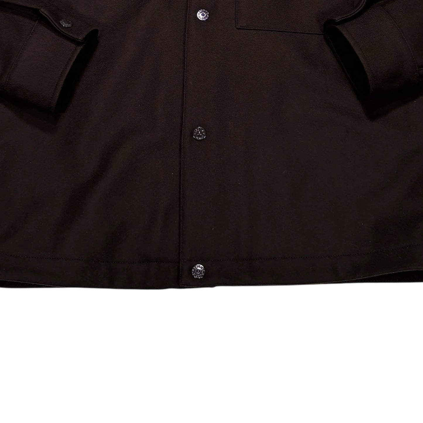 Stone Island Brown Button Up Ghost Piece Overshirt Jacket