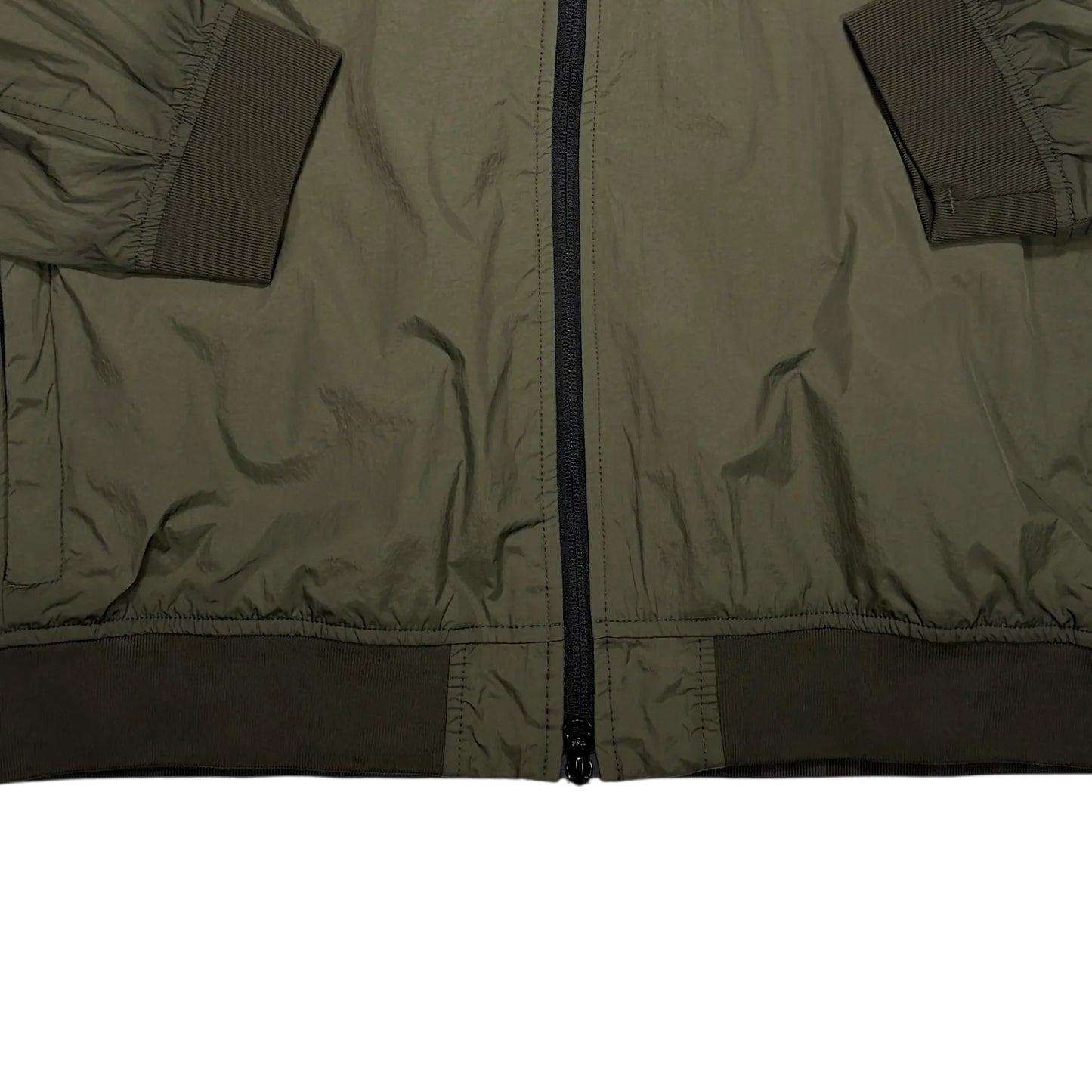 Stone Island Green Garment Dyed Crinkle Reps R-NY Compass Patch Jacket