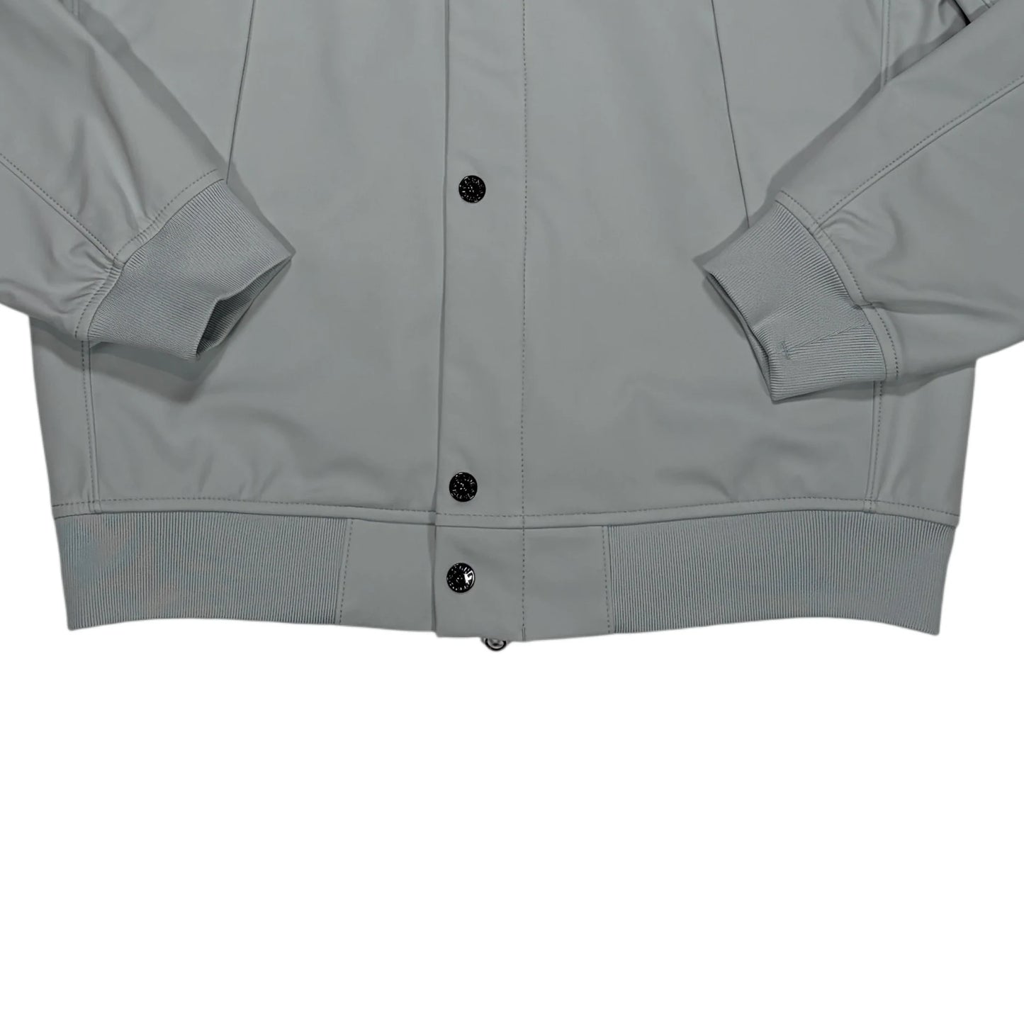 Stone Island Grey Compass Patch Light Soft Shell-R e.dye Technology in Recycled Polyester Hooded Jacket