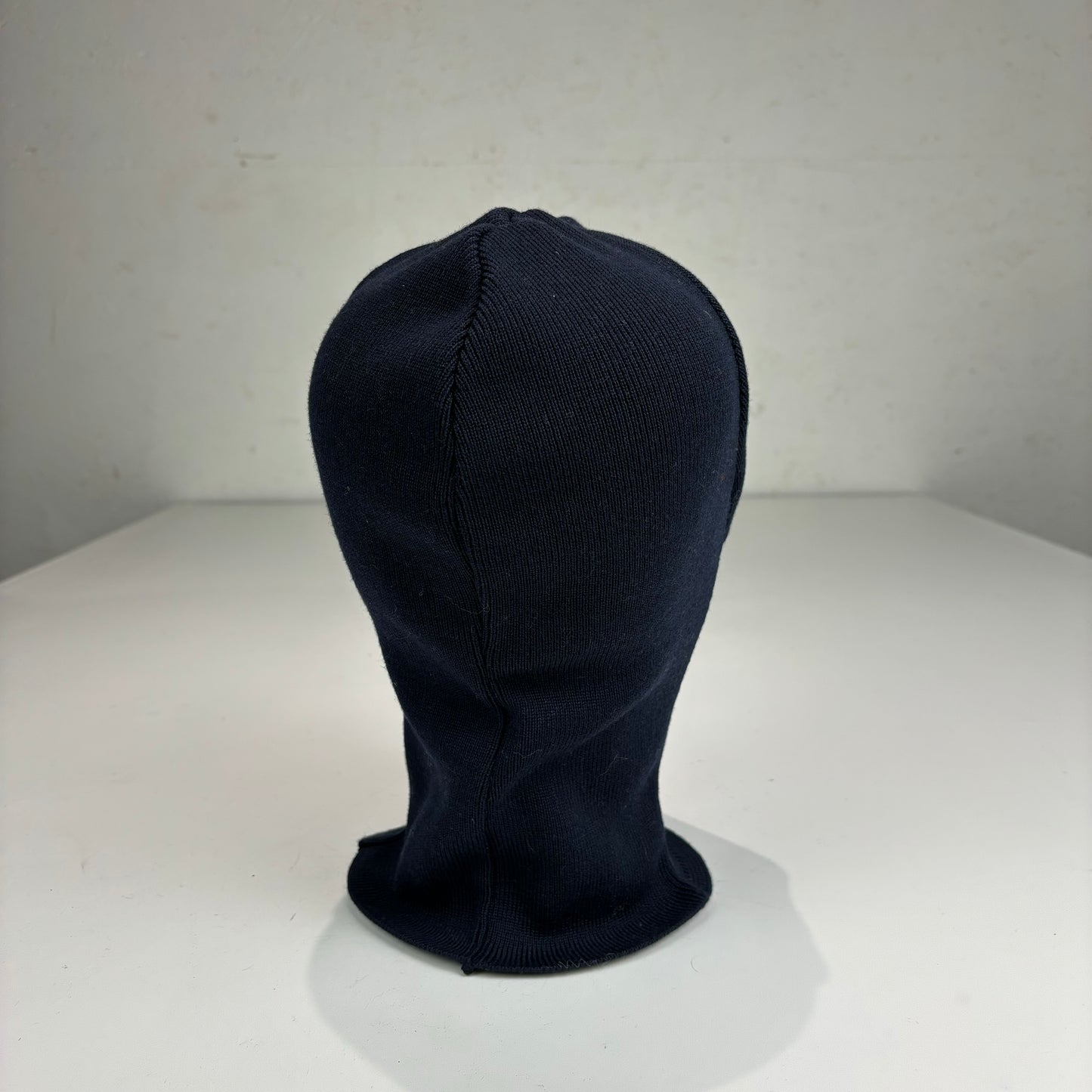 CP Company Navy Blue Knitted Wool Spell-Out Balaclava