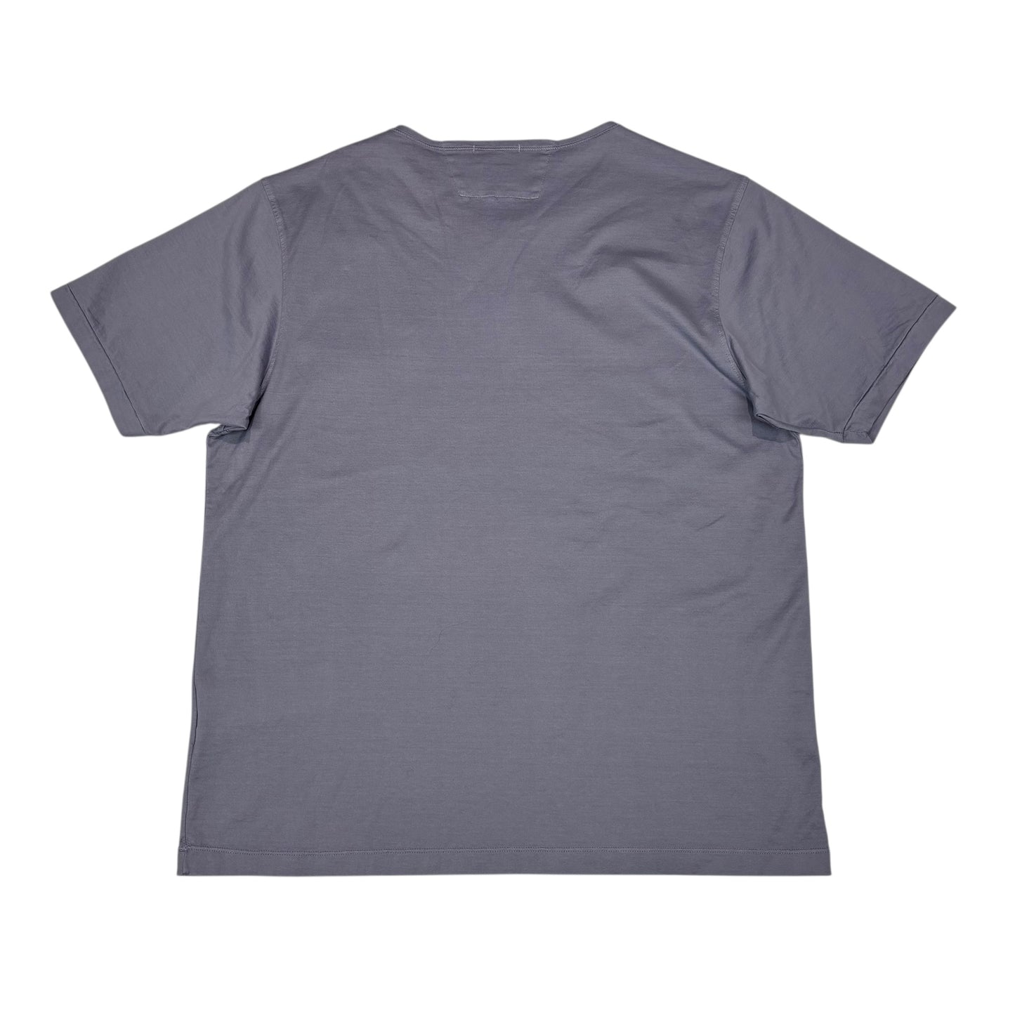 CP Company Blue Button Up Box Logo Short Sleeve T-shirt
