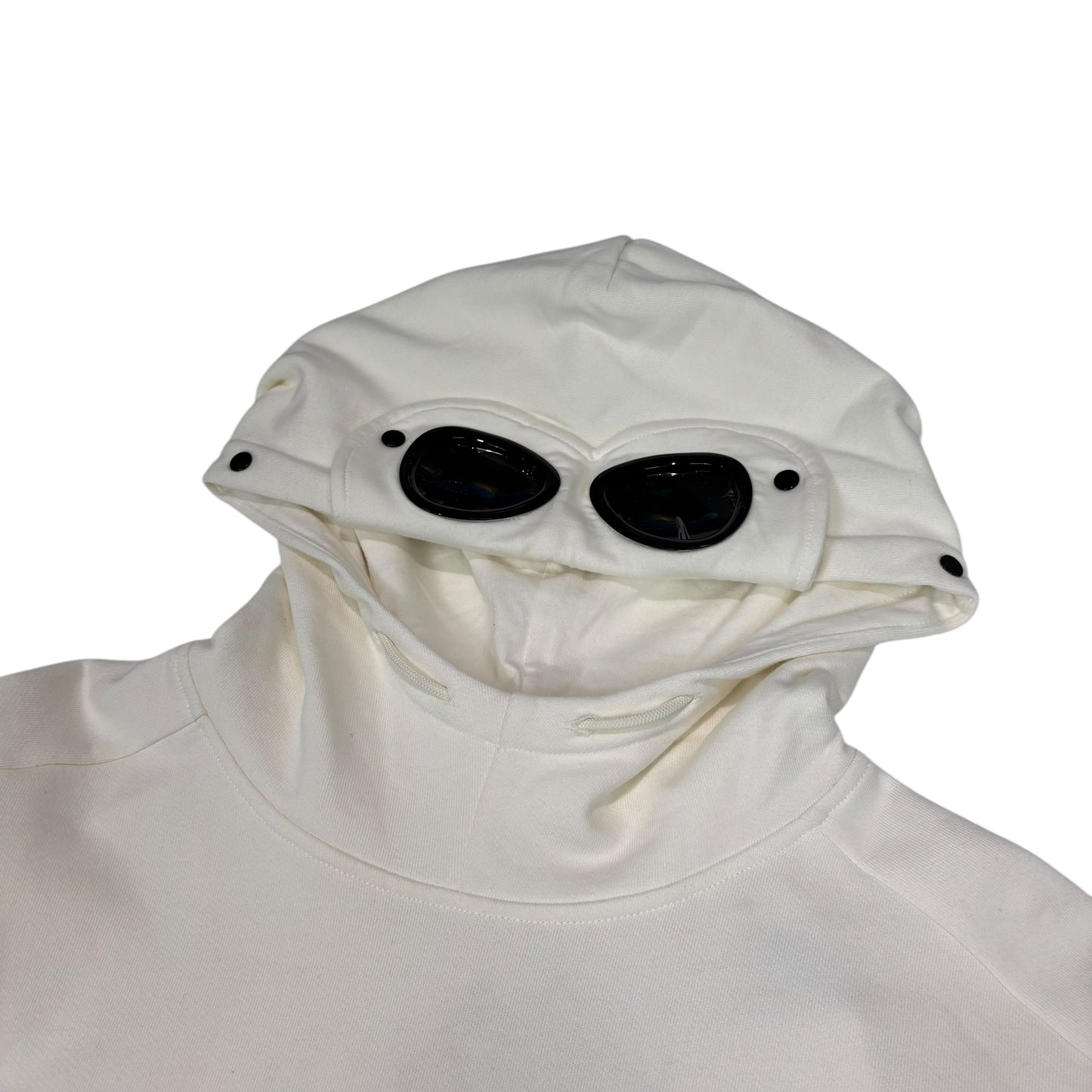 CP Company White Double Goggle Pullover Hoodie