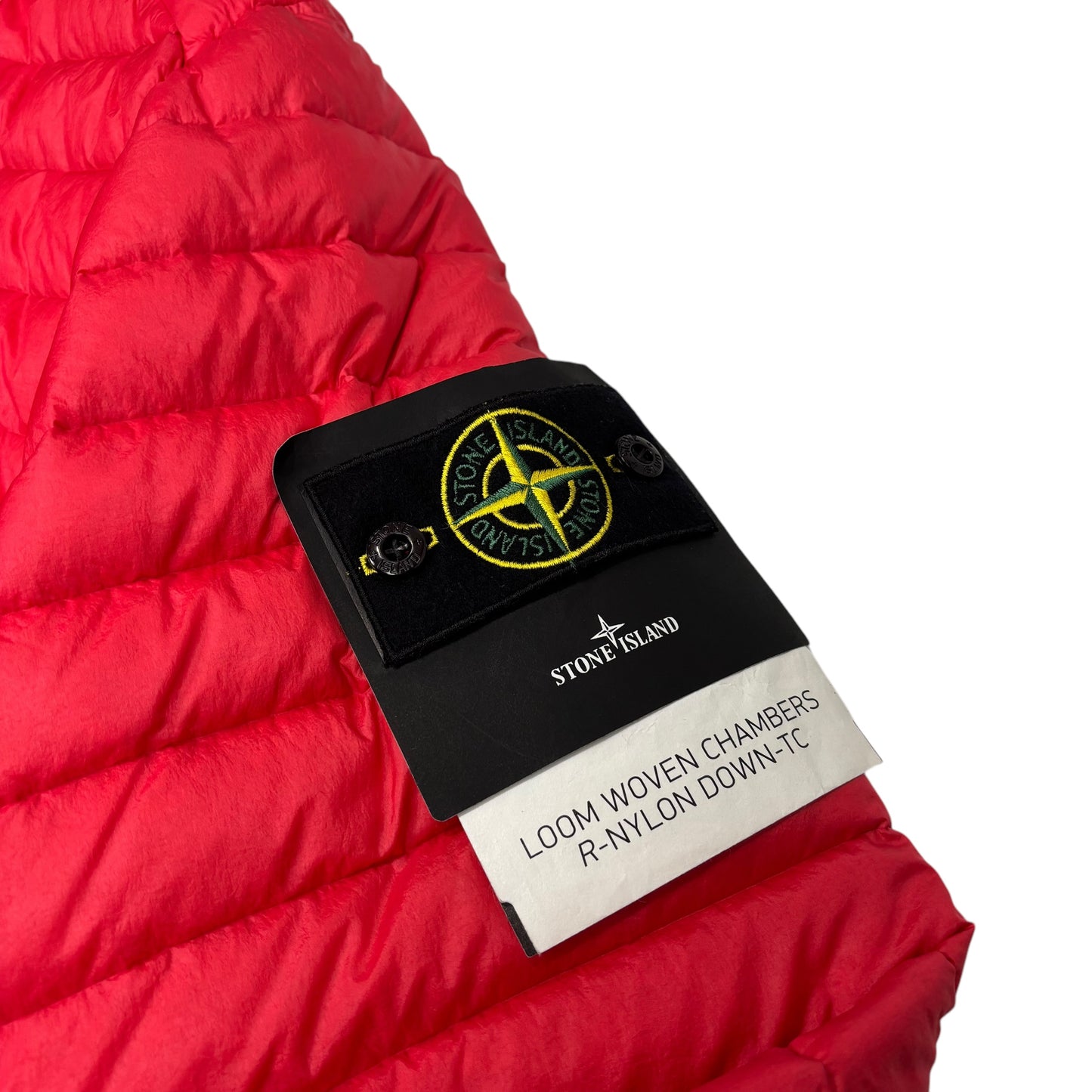 Stone Island Red Loom Woven Chambers R-Nylon Down-TC Jacket