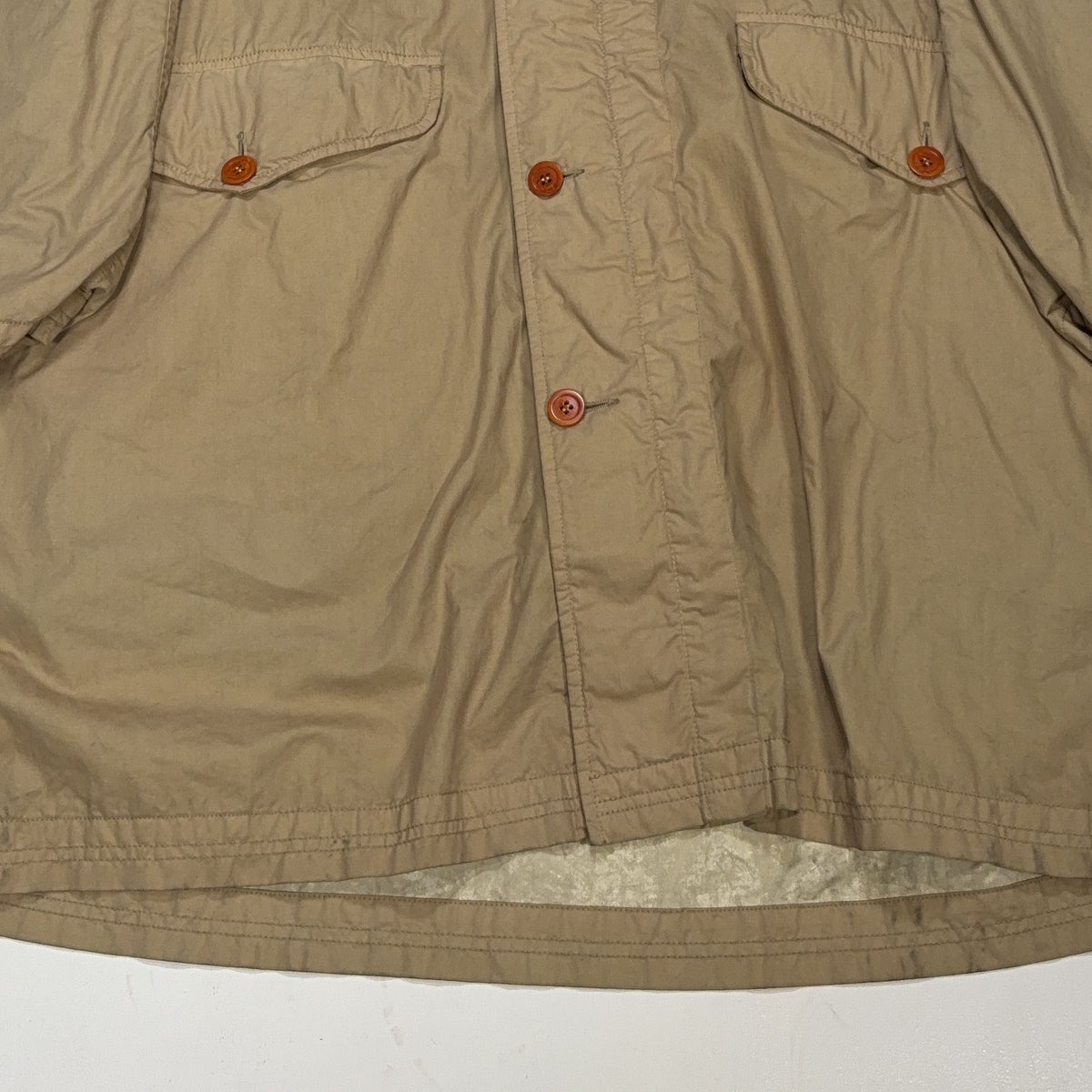 Cp Company 1992 Real Rabbit Fur Removable Padded Liner Beige Jacket