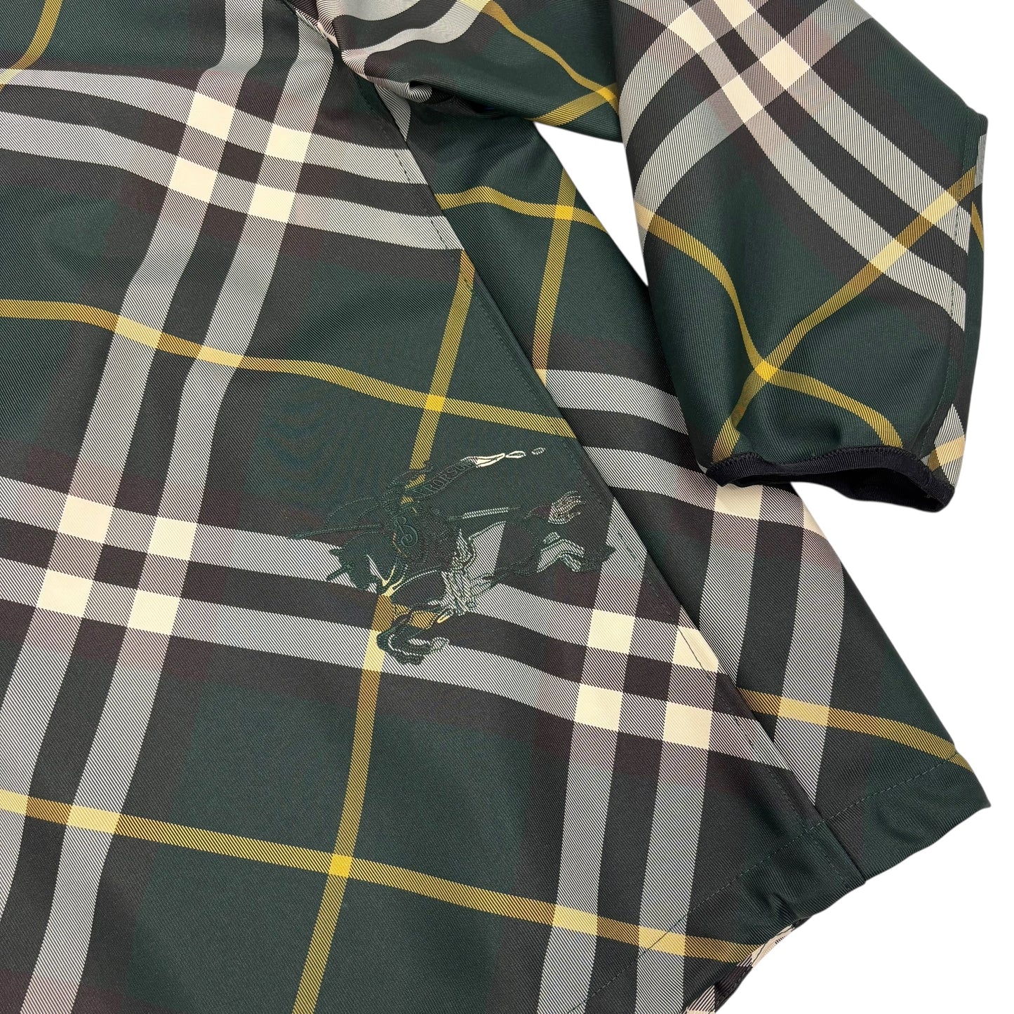 Burberry Green Checked Design Jacket