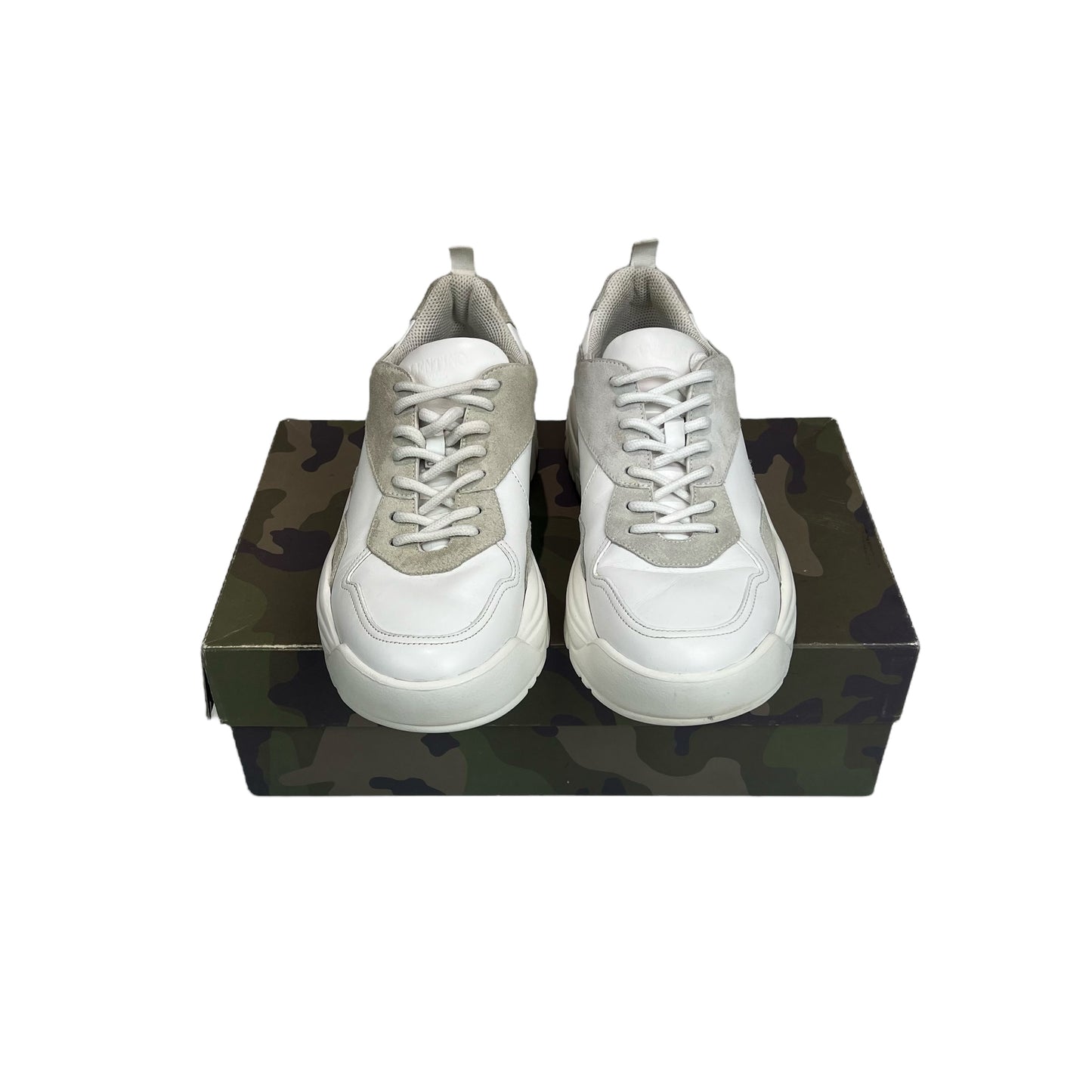 Valentino White Gumboy Calfskin Trainers