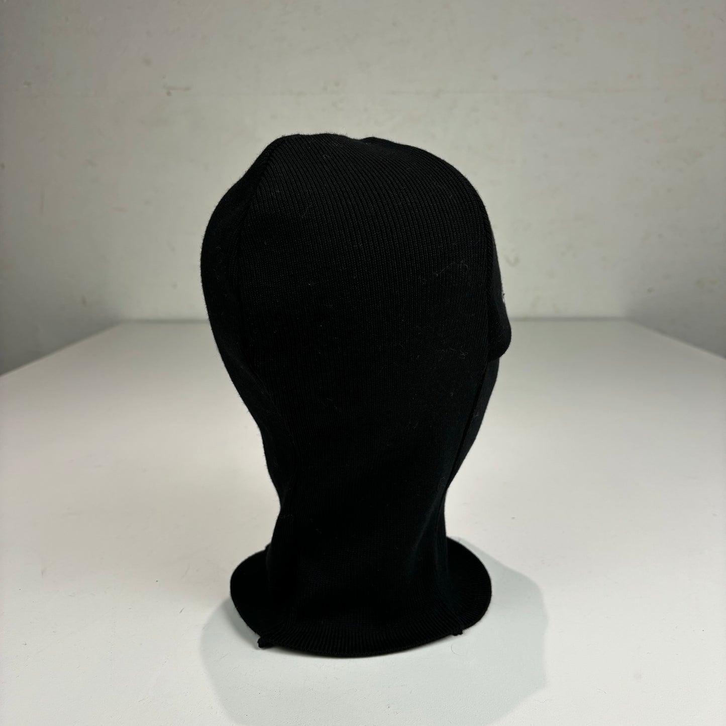 CP Company Black Knitted Cotton Spell-Out Balaclava