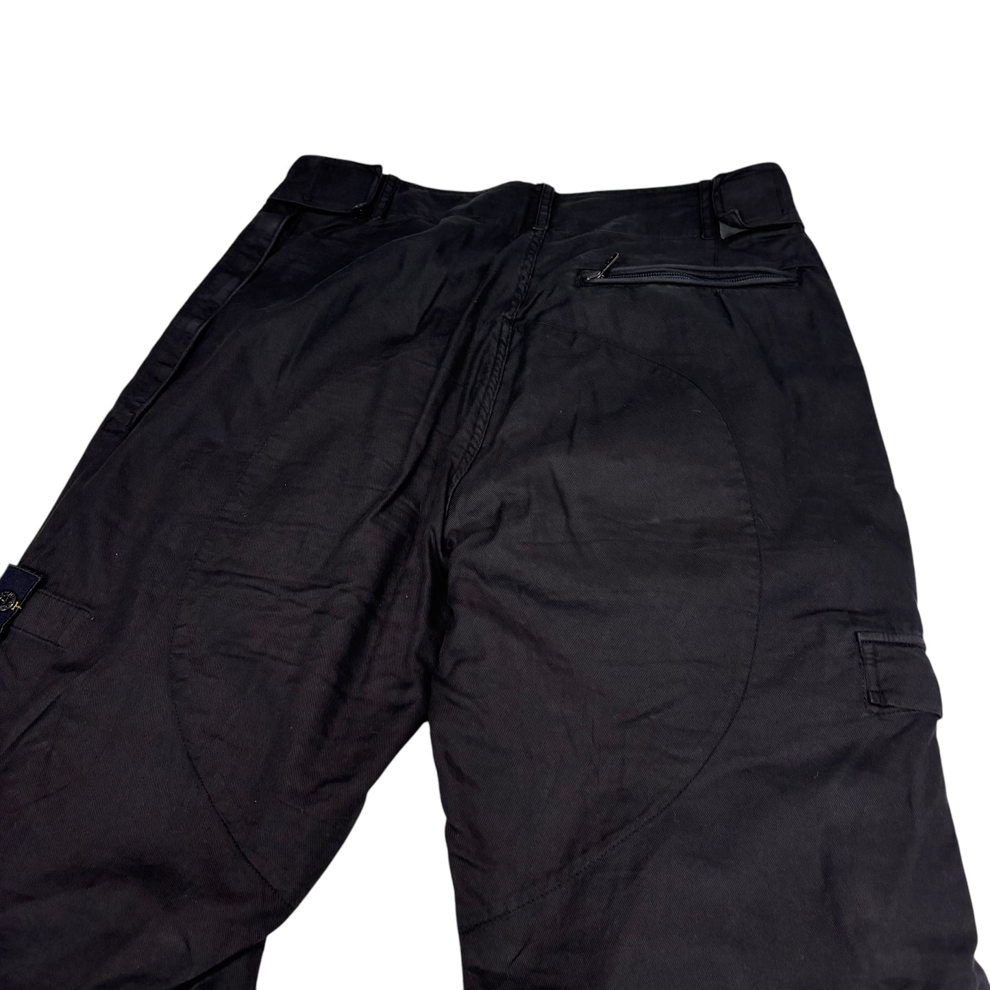 Stone Island Black Compass Patch Trousers