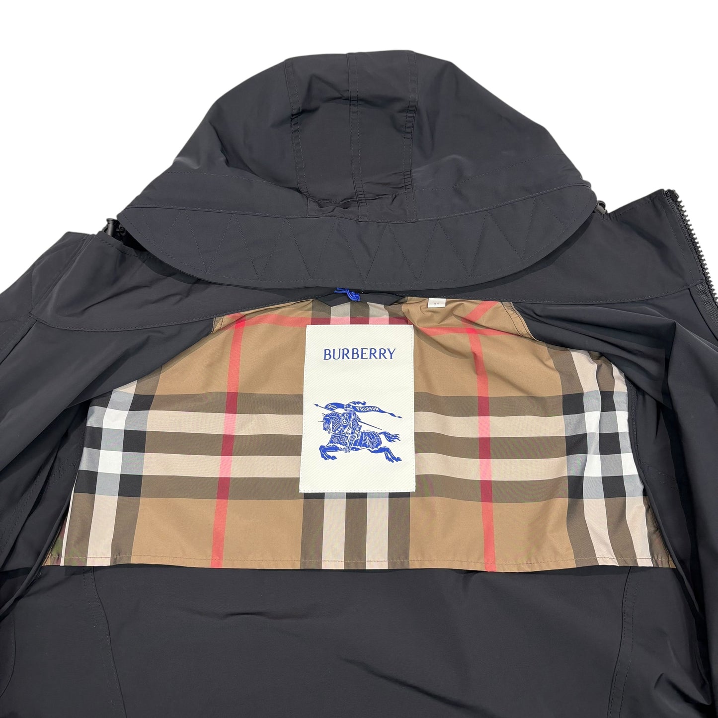 Burberry Black with Red Printed Spell-Out Logo Jacket