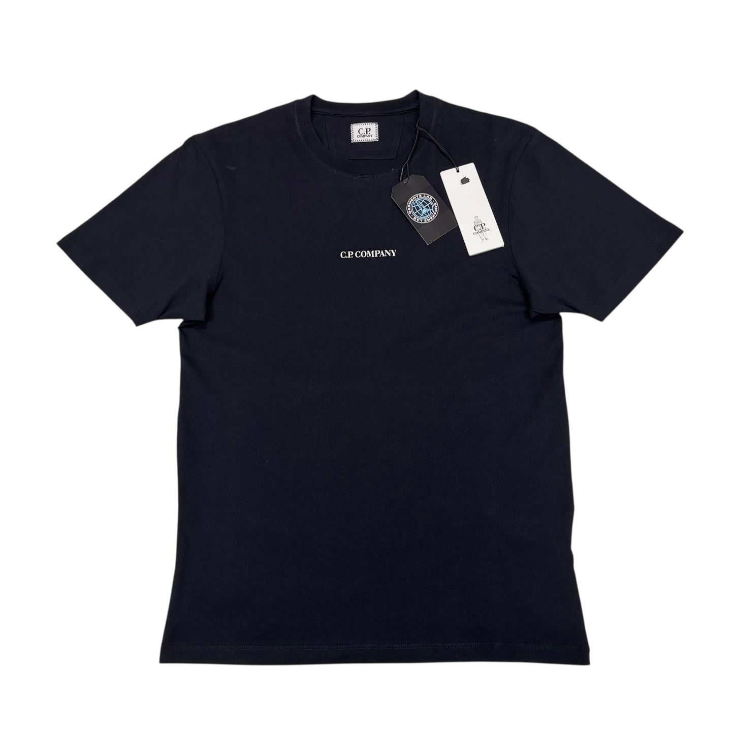CP Company Navy Blue Logo Spell Out TShirt