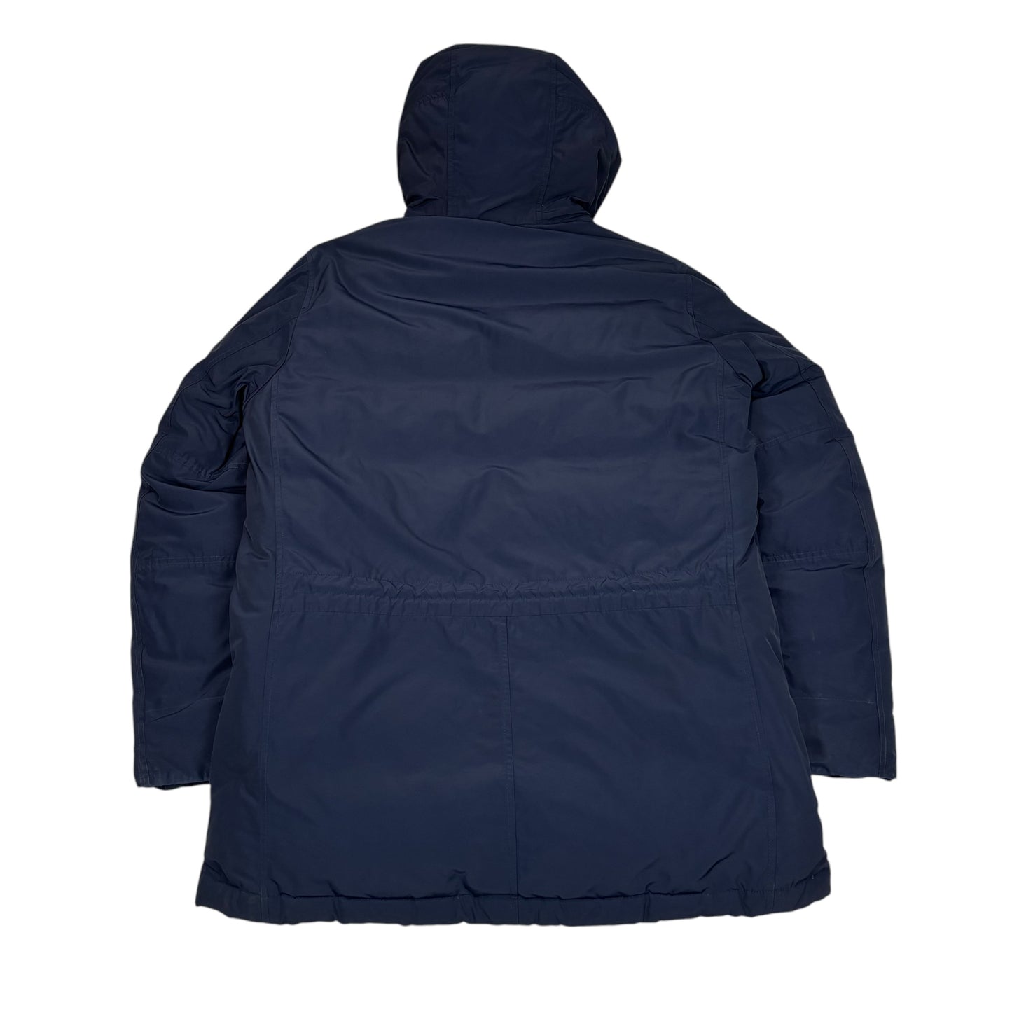 Stone Island Navy Blue Micro Reps Down Long Line Puffer Coat