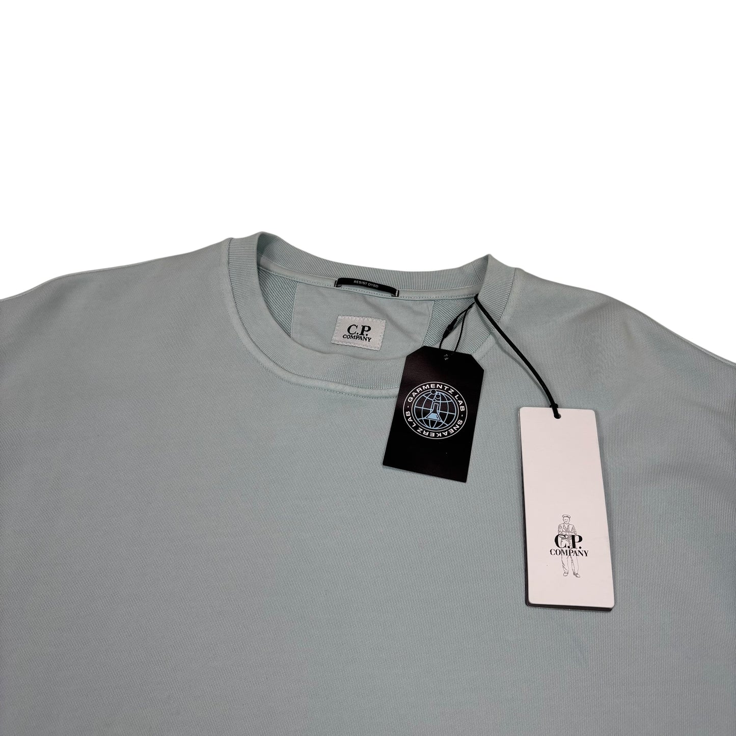 CP Company Light Blue Single Goggle Crewneck Jumper