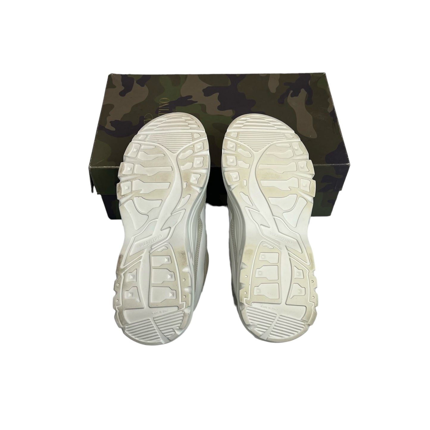 Valentino White Gumboy Calfskin Trainers
