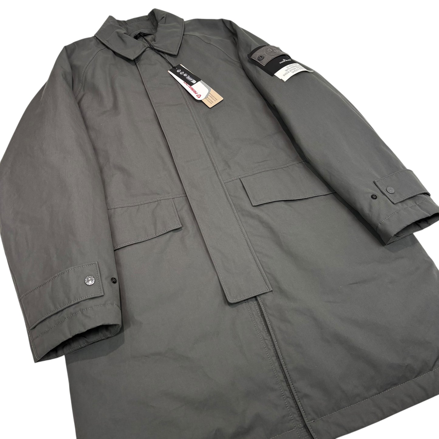 Stone Island Stone Grey O-Ventile with Primaloft Insulation Technology Ghost Piece Jacket