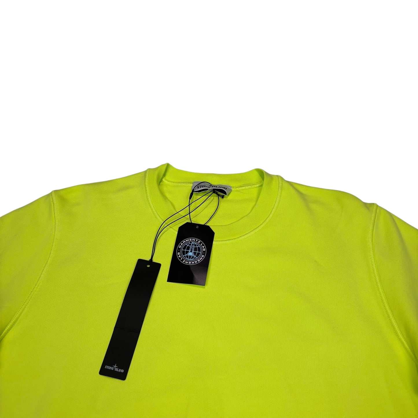 Stone Island Yellow Compass-Patch Crew Neck Jumper